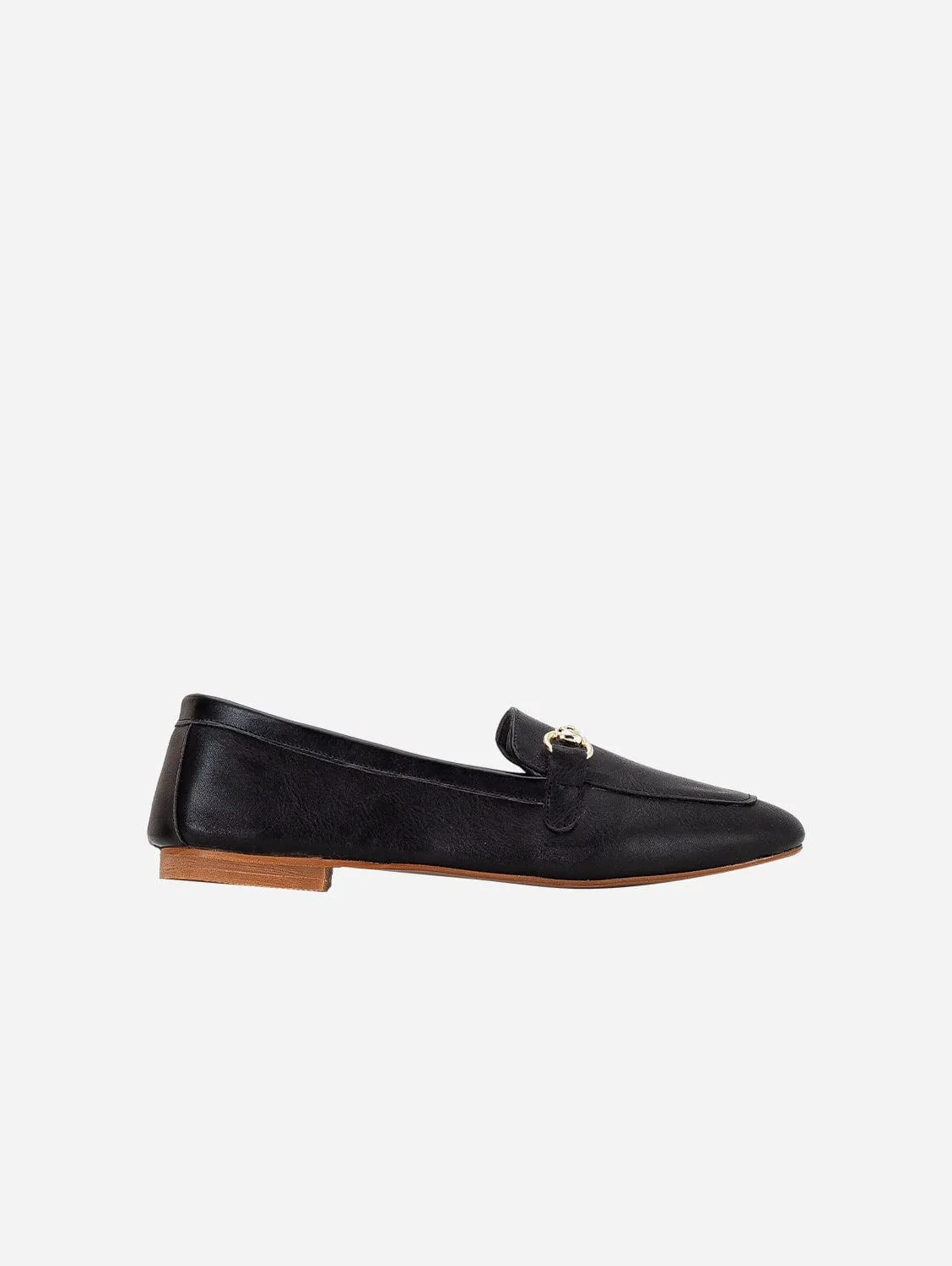 Olly Vegan-Leder Horsebit-Loafer | Schwarz