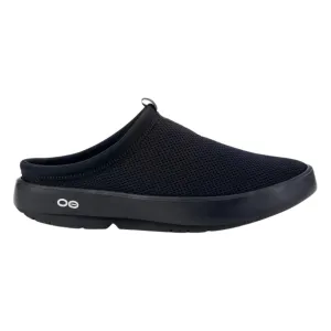 OOFOS Herren OOcoozie Sport Pantoffel Schwarz Mesh