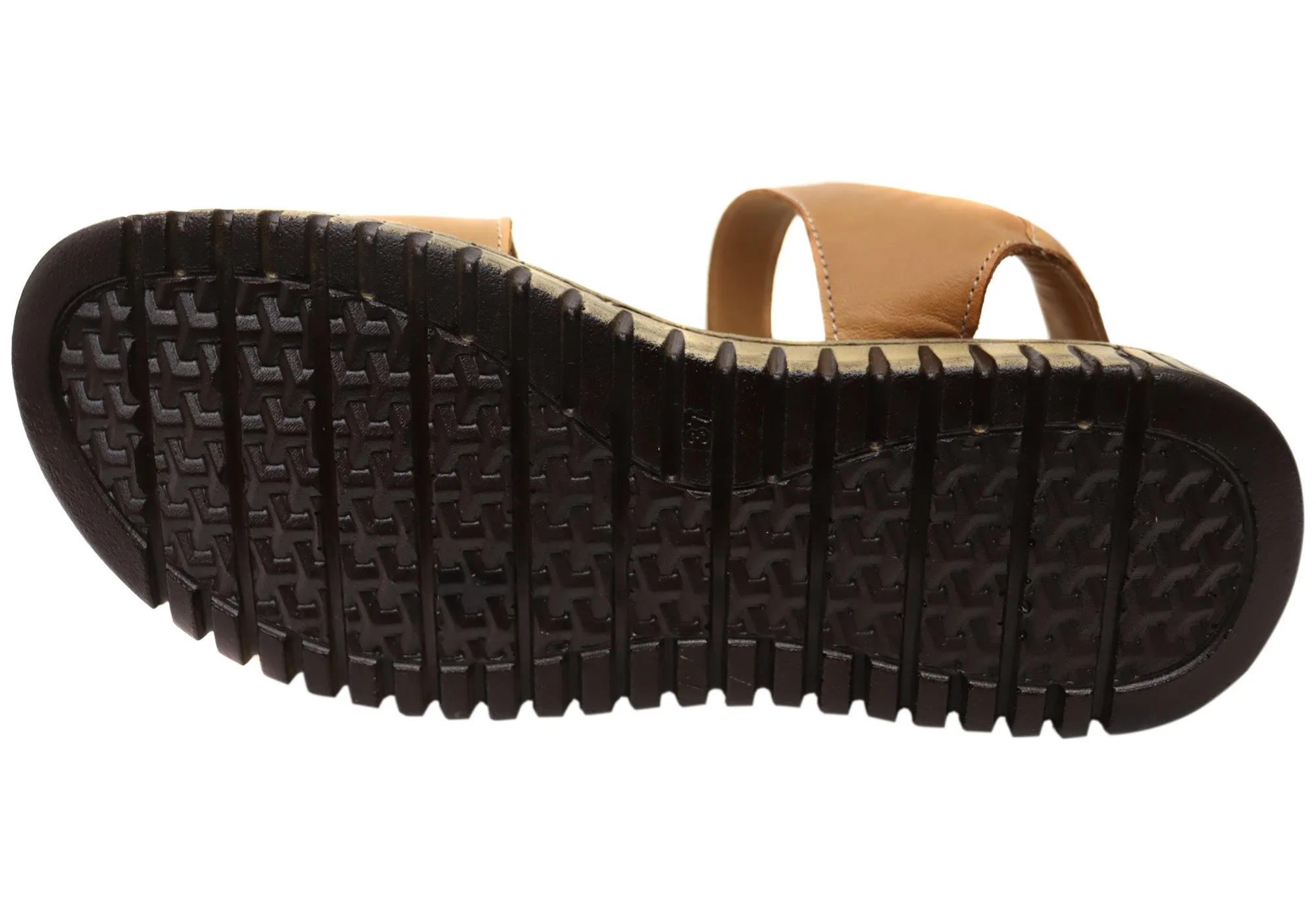 Orizonte Brookdale Damen Komfort Sandalen aus europäischem Leder mit verstellbarem Riemen Orizonte Schuhe
