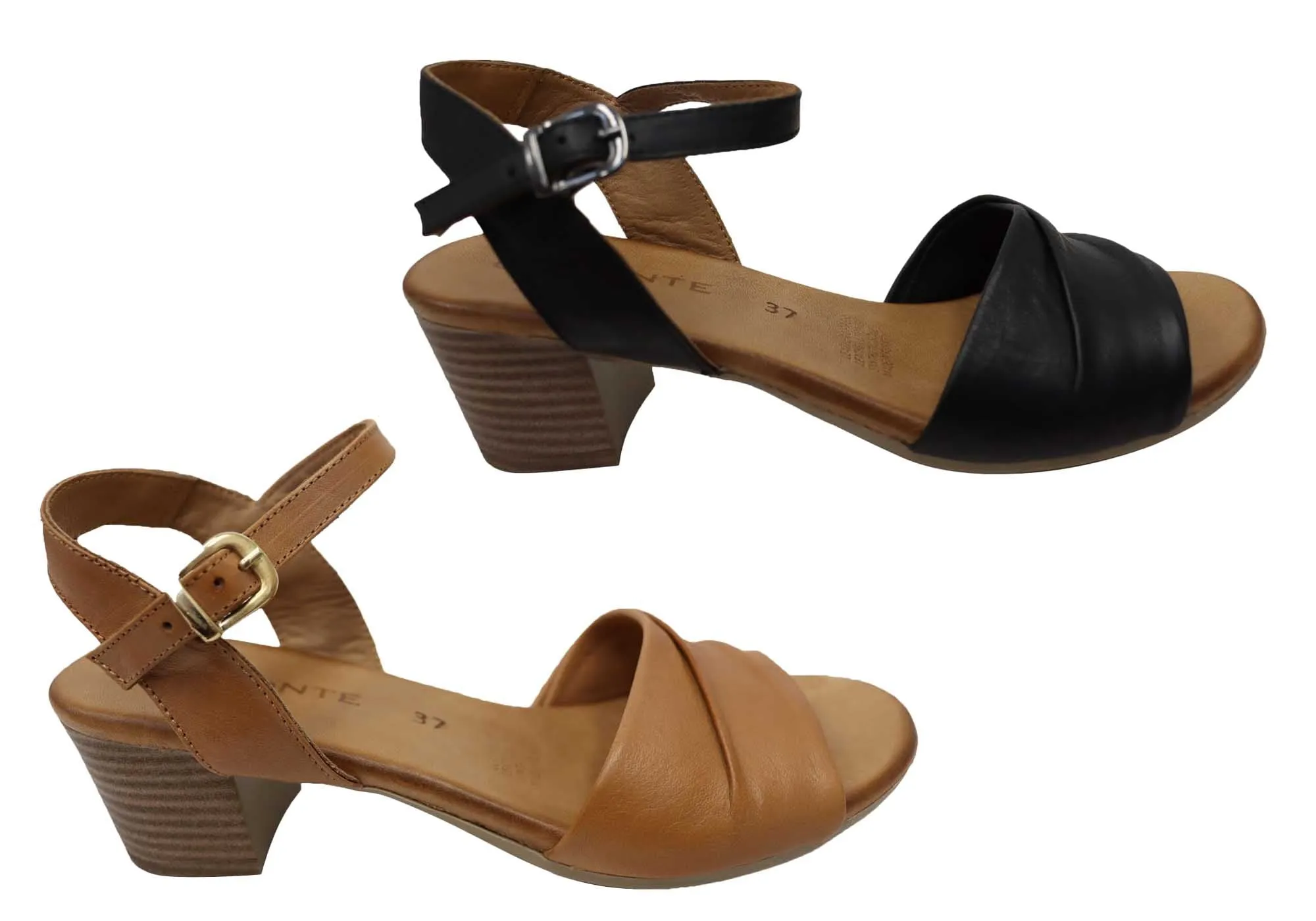 Orizonte Brooklen Damen Bequeme Europäische Ledersandalen Orizonte Schuhe