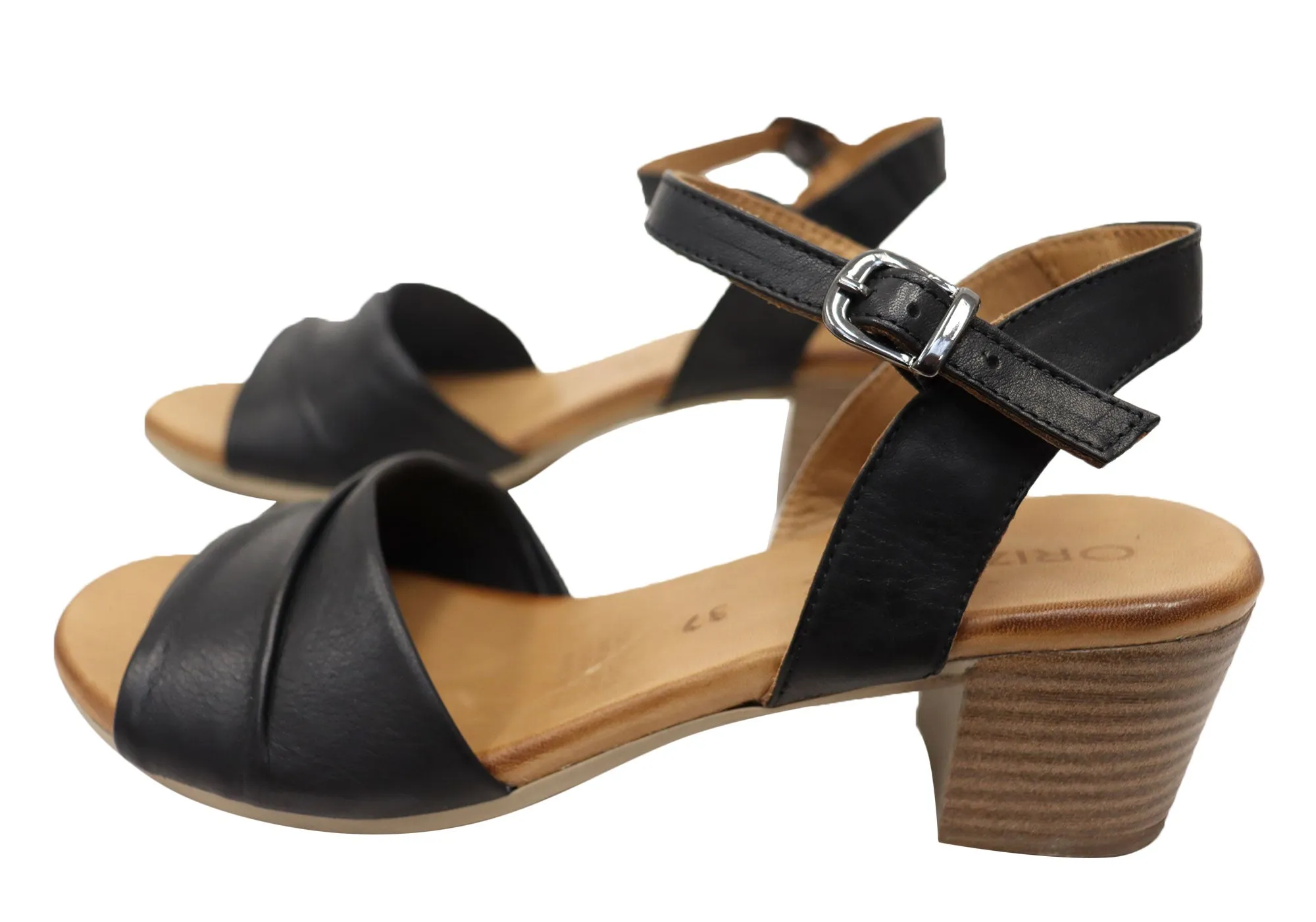 Orizonte Brooklen Damen Bequeme Europäische Ledersandalen Orizonte Schuhe