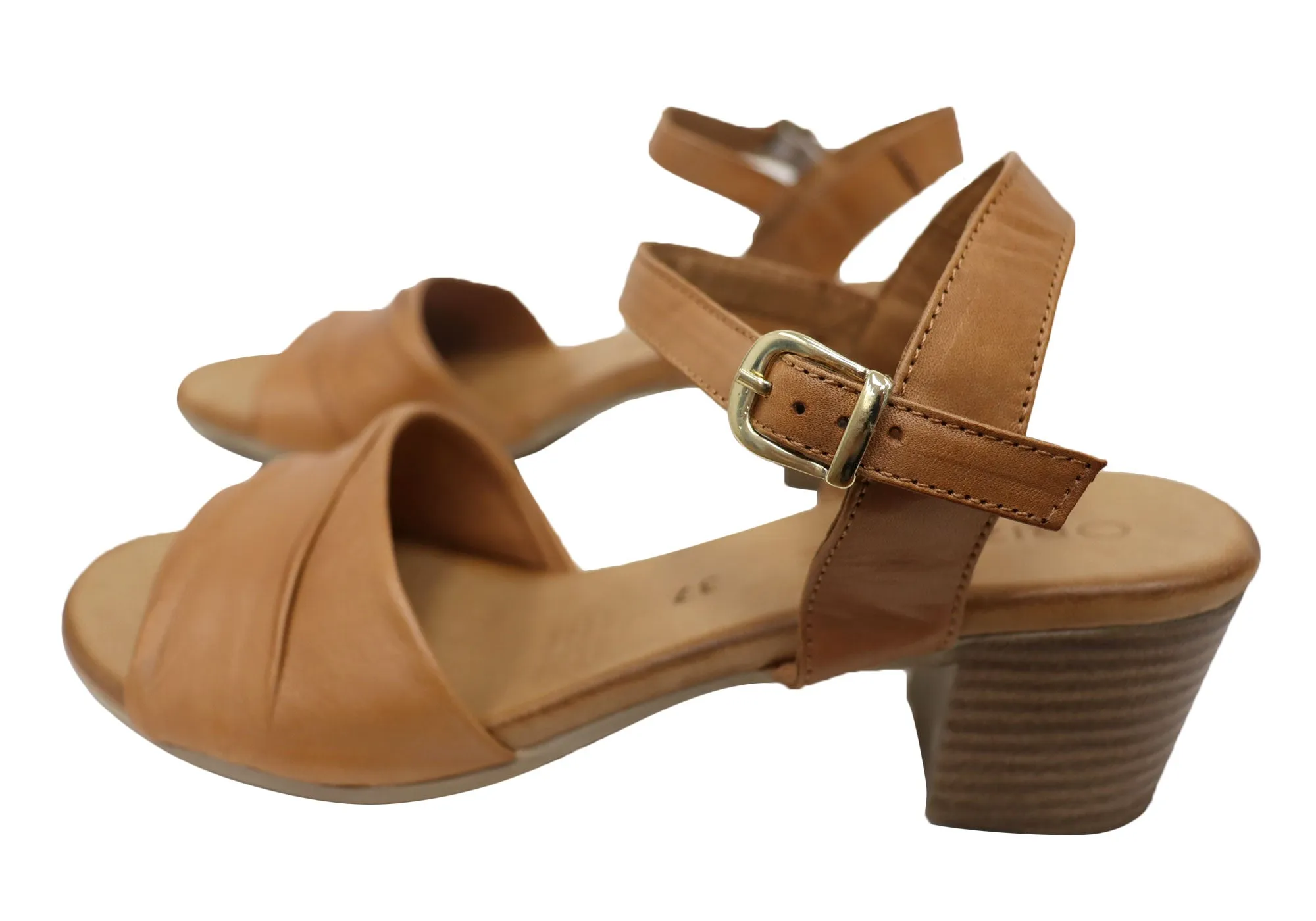 Orizonte Brooklen Damen Bequeme Europäische Ledersandalen Orizonte Schuhe