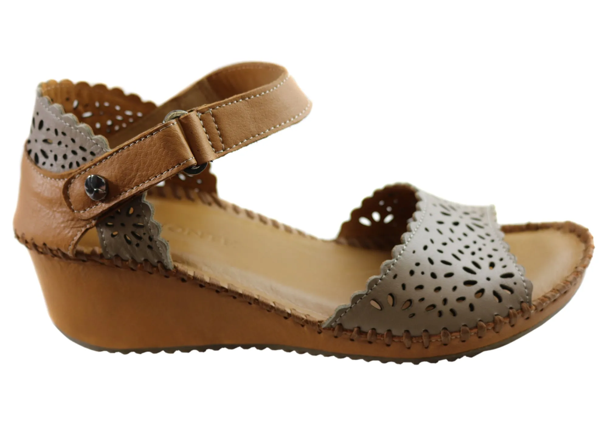 Orizonte Franni Damen Europäische Bequeme Keilabsatz Sandalen Orizonte Schuhe