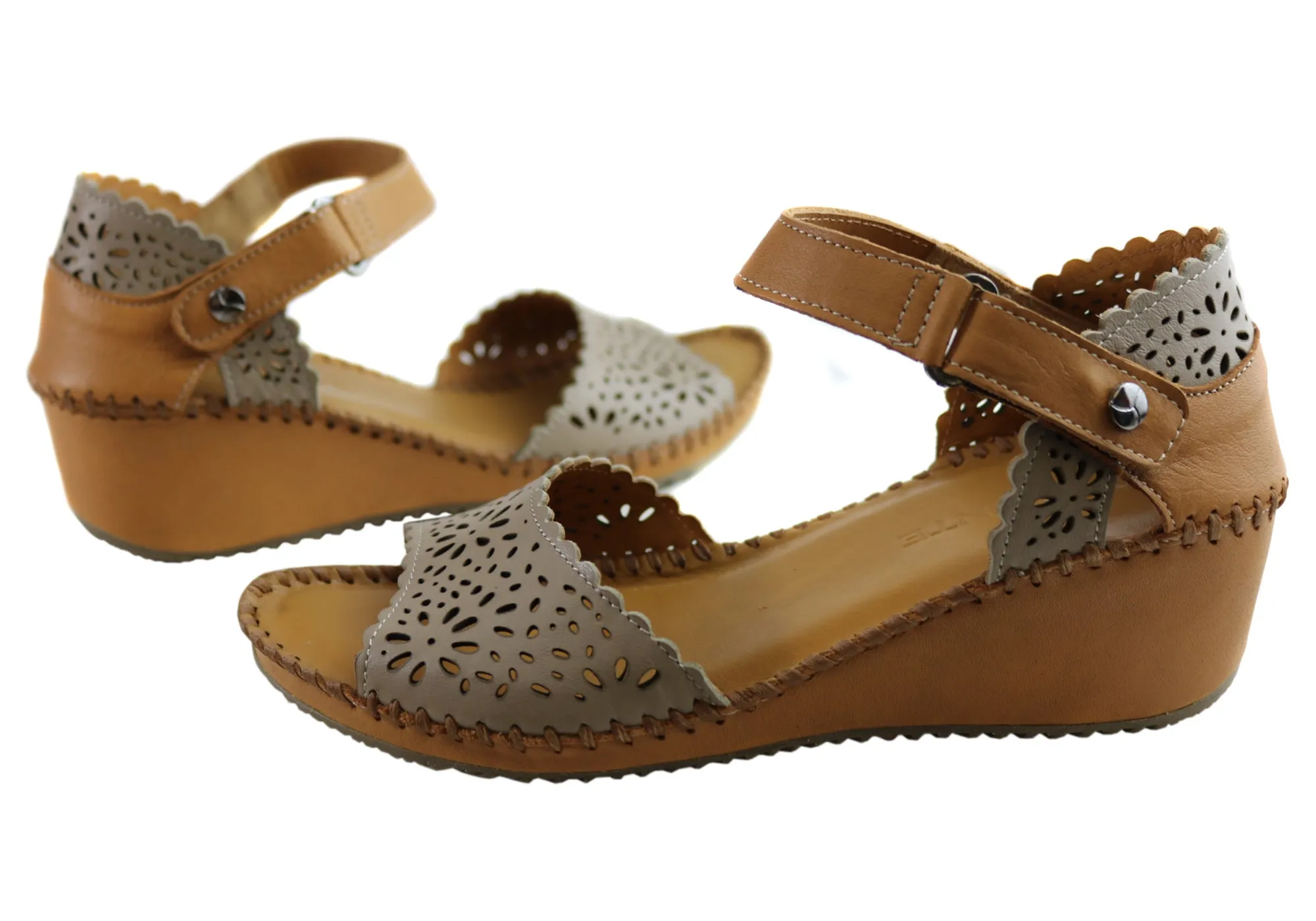 Orizonte Franni Damen Europäische Bequeme Keilabsatz Sandalen Orizonte Schuhe