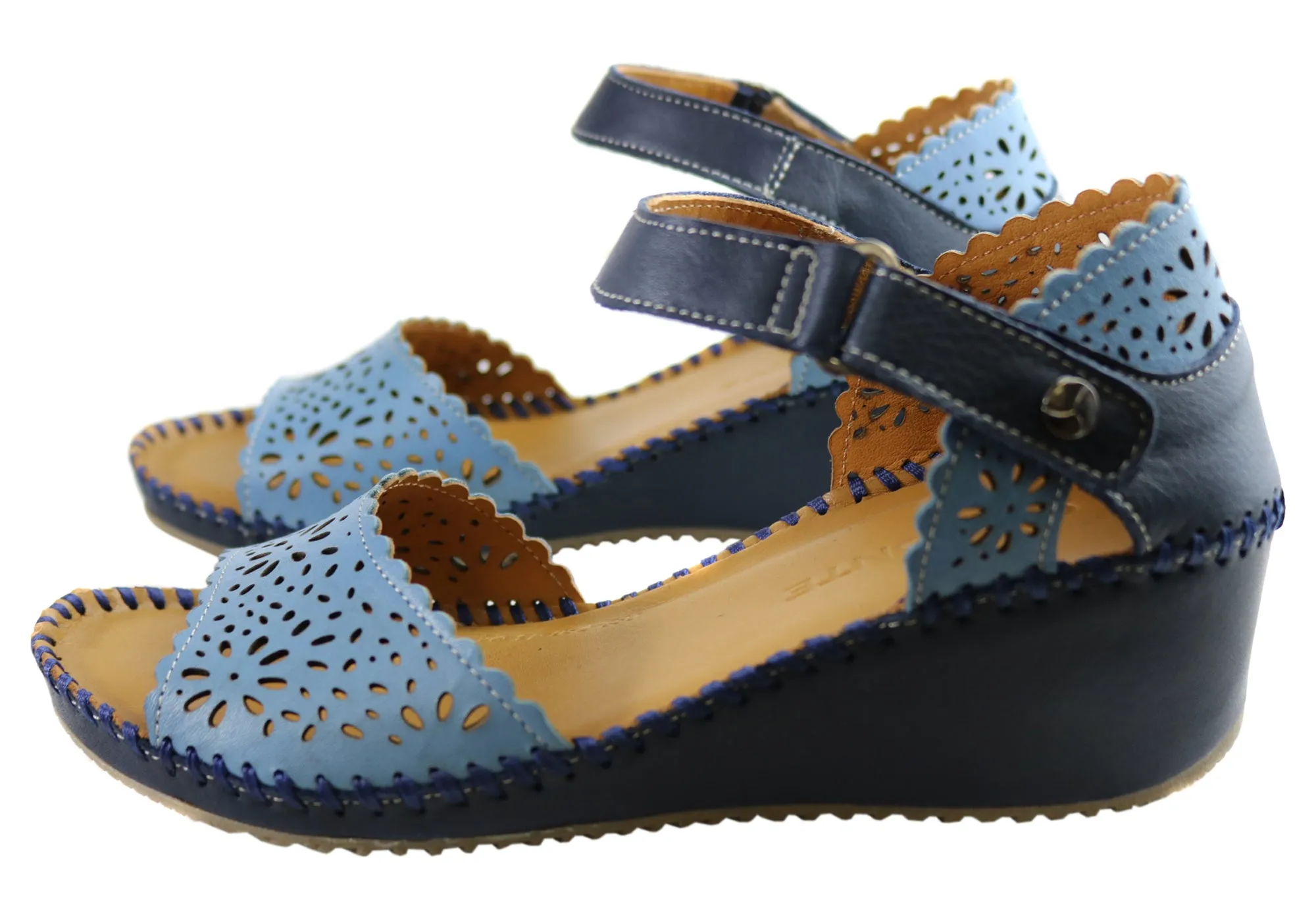 Orizonte Franni Damen Europäische Bequeme Keilabsatz Sandalen Orizonte Schuhe