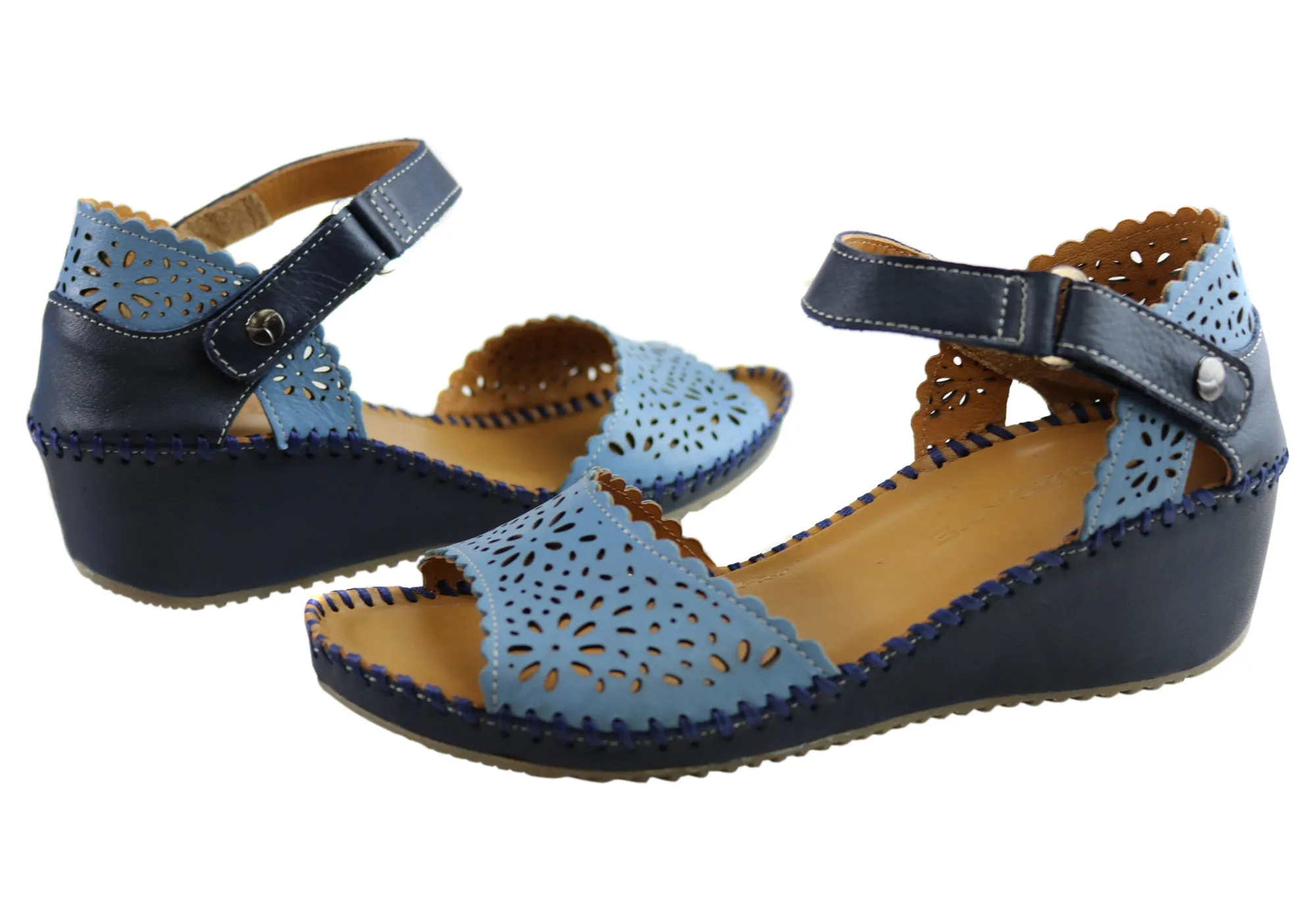 Orizonte Franni Damen Europäische Bequeme Keilabsatz Sandalen Orizonte Schuhe
