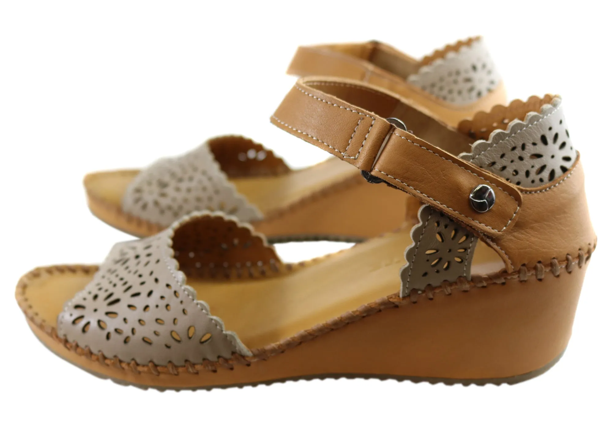 Orizonte Franni Damen Europäische Bequeme Keilabsatz Sandalen Orizonte Schuhe