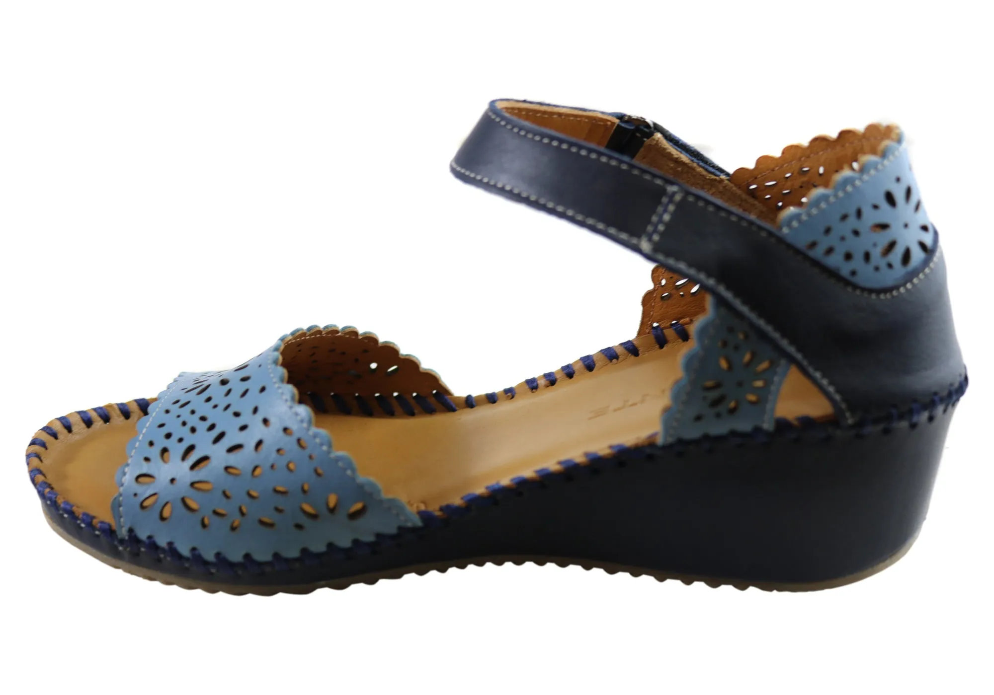 Orizonte Franni Damen Europäische Bequeme Keilabsatz Sandalen Orizonte Schuhe