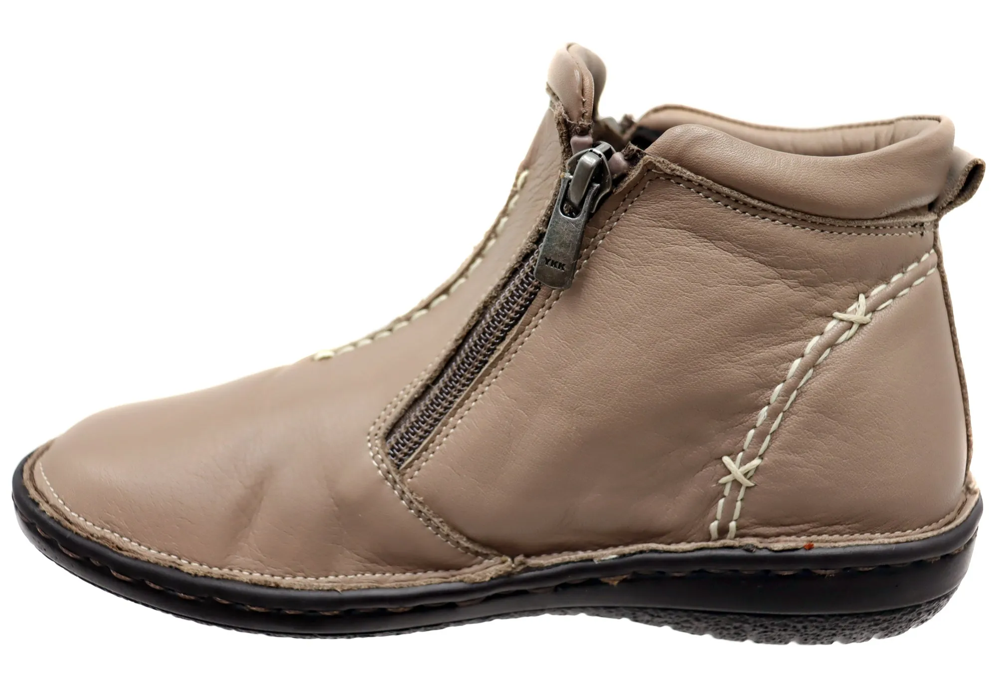 Orizonte Luna Damen Europäische Bequemliche Leder Knöchelstiefel Orizonte Schuhe