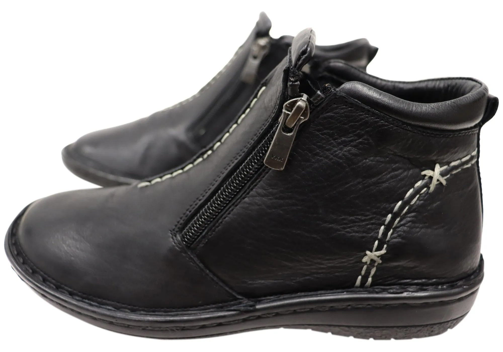 Orizonte Luna Damen Europäische Bequemliche Leder Knöchelstiefel Orizonte Schuhe