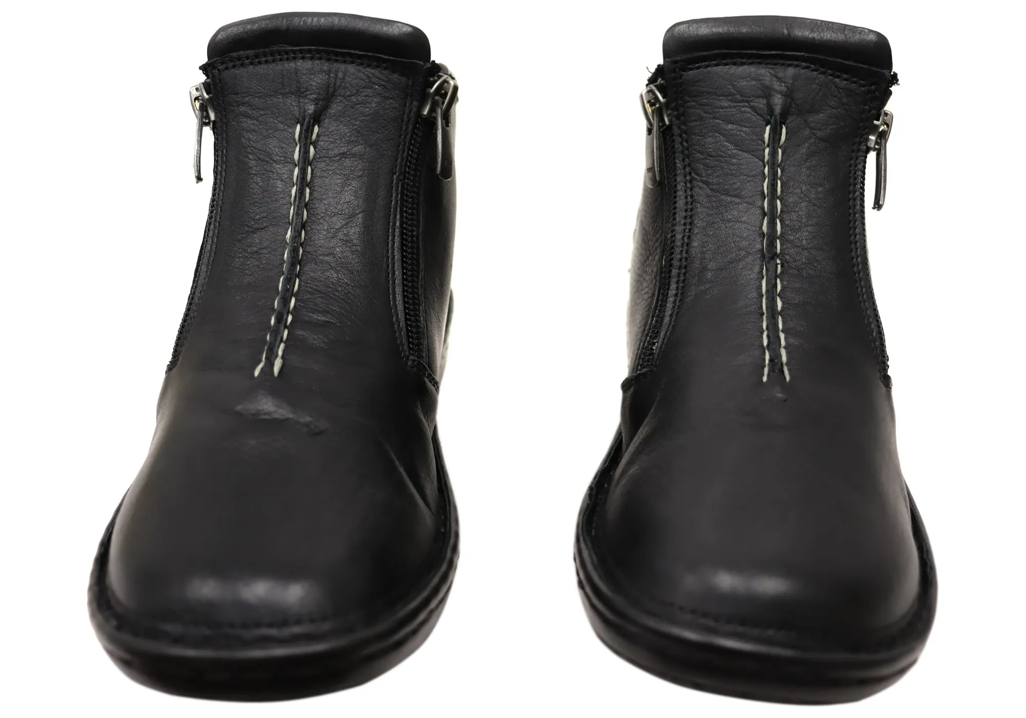 Orizonte Luna Damen Europäische Bequemliche Leder Knöchelstiefel Orizonte Schuhe