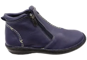 Orizonte Luna Damen Europäische Bequemliche Leder Knöchelstiefel Orizonte Schuhe