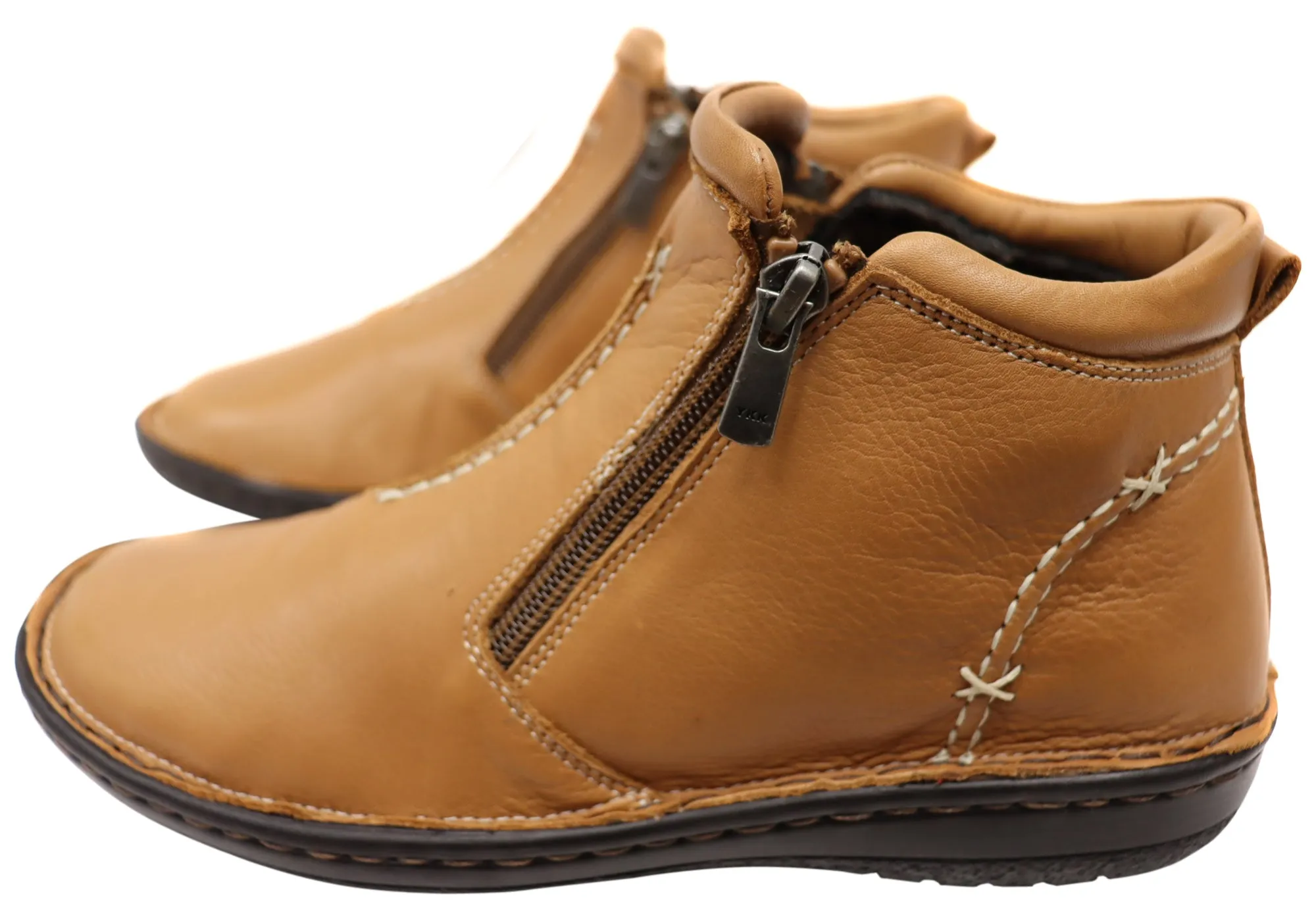 Orizonte Luna Damen Europäische Bequemliche Leder Knöchelstiefel Orizonte Schuhe