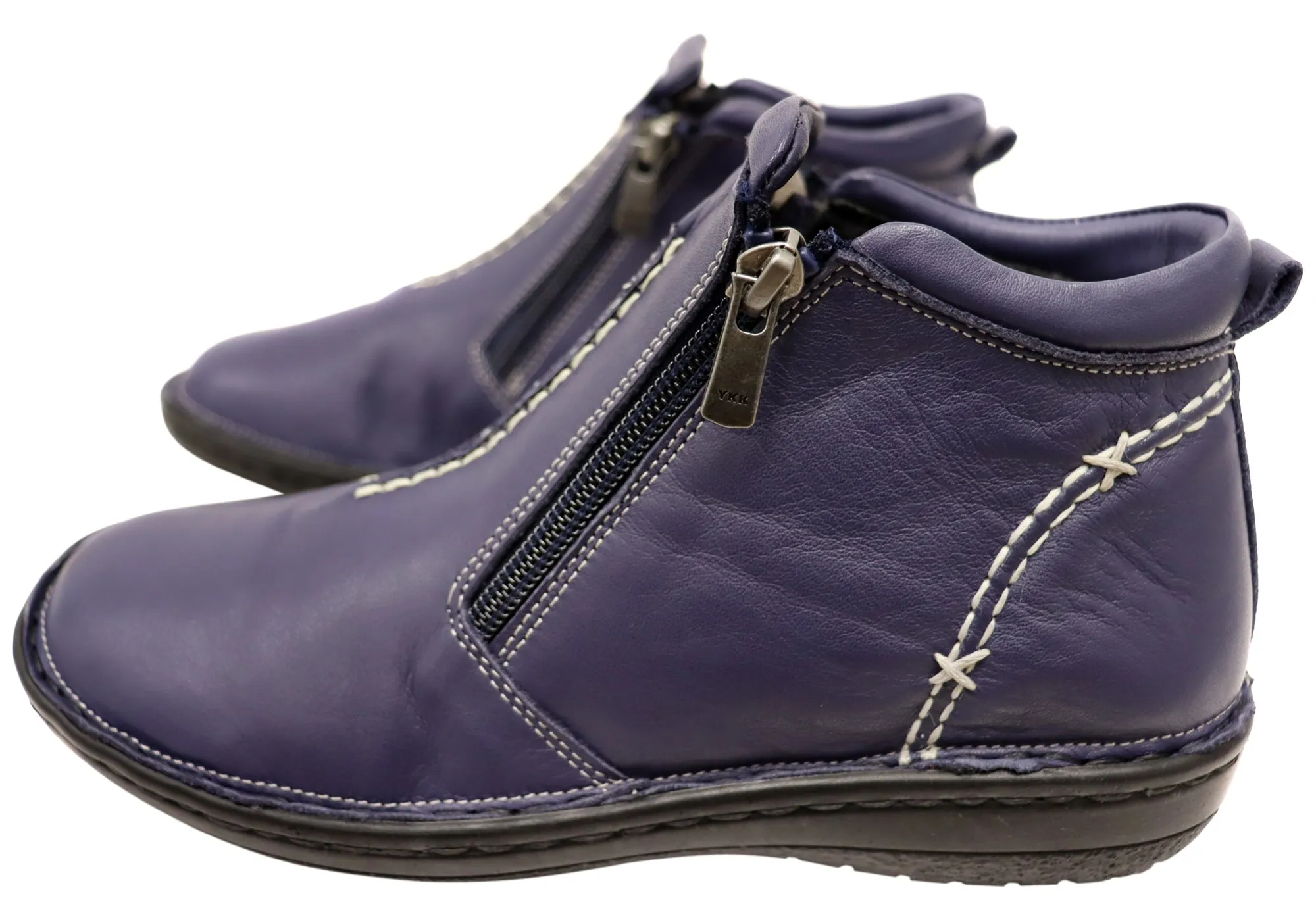 Orizonte Luna Damen Europäische Bequemliche Leder Knöchelstiefel Orizonte Schuhe