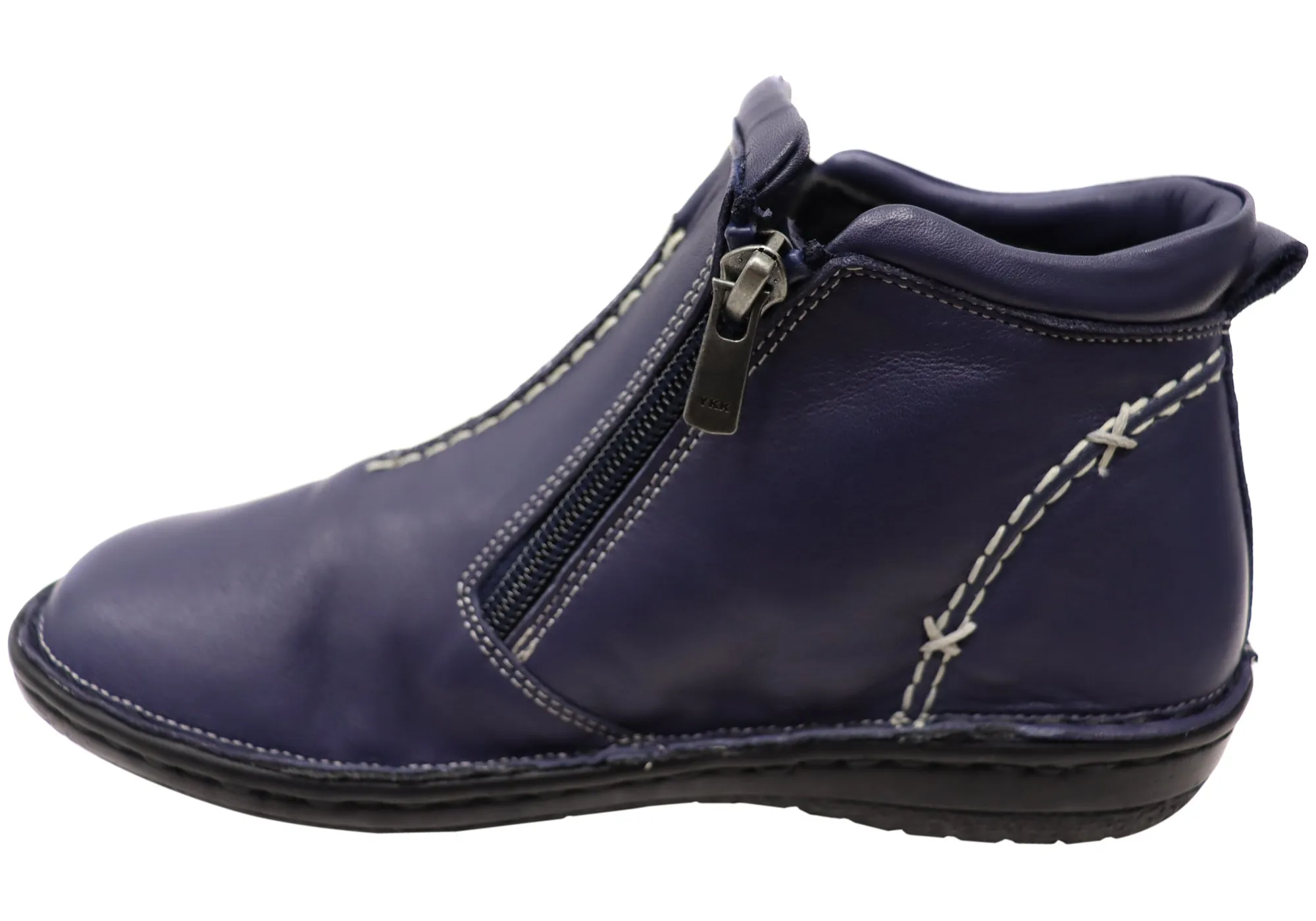 Orizonte Luna Damen Europäische Bequemliche Leder Knöchelstiefel Orizonte Schuhe
