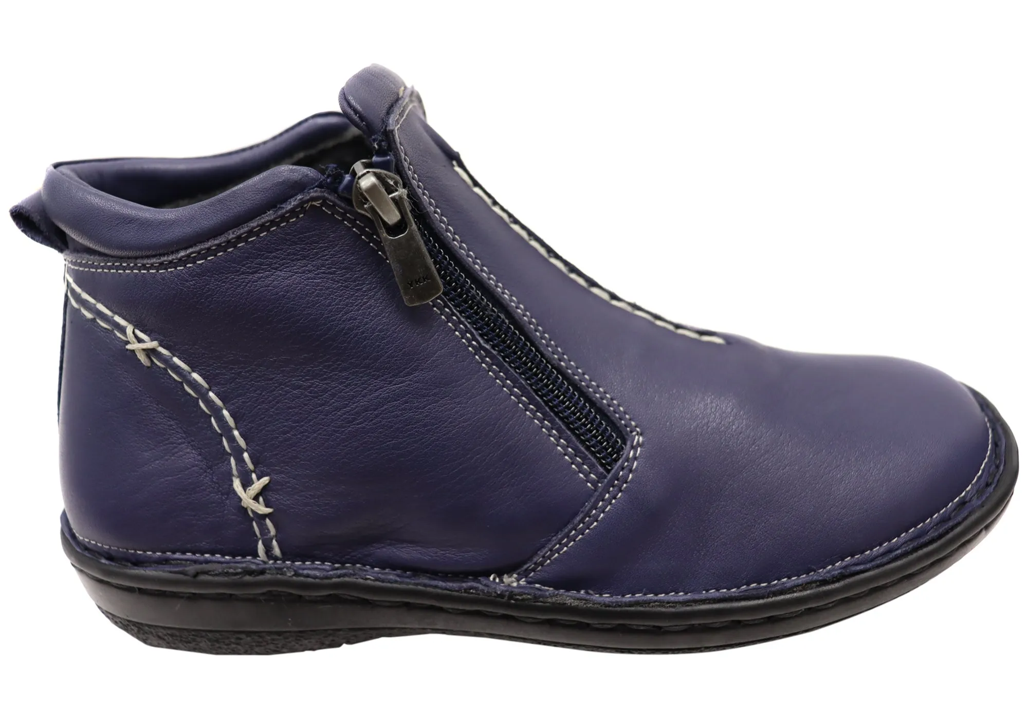 Orizonte Luna Damen Europäische Bequemliche Leder Knöchelstiefel Orizonte Schuhe