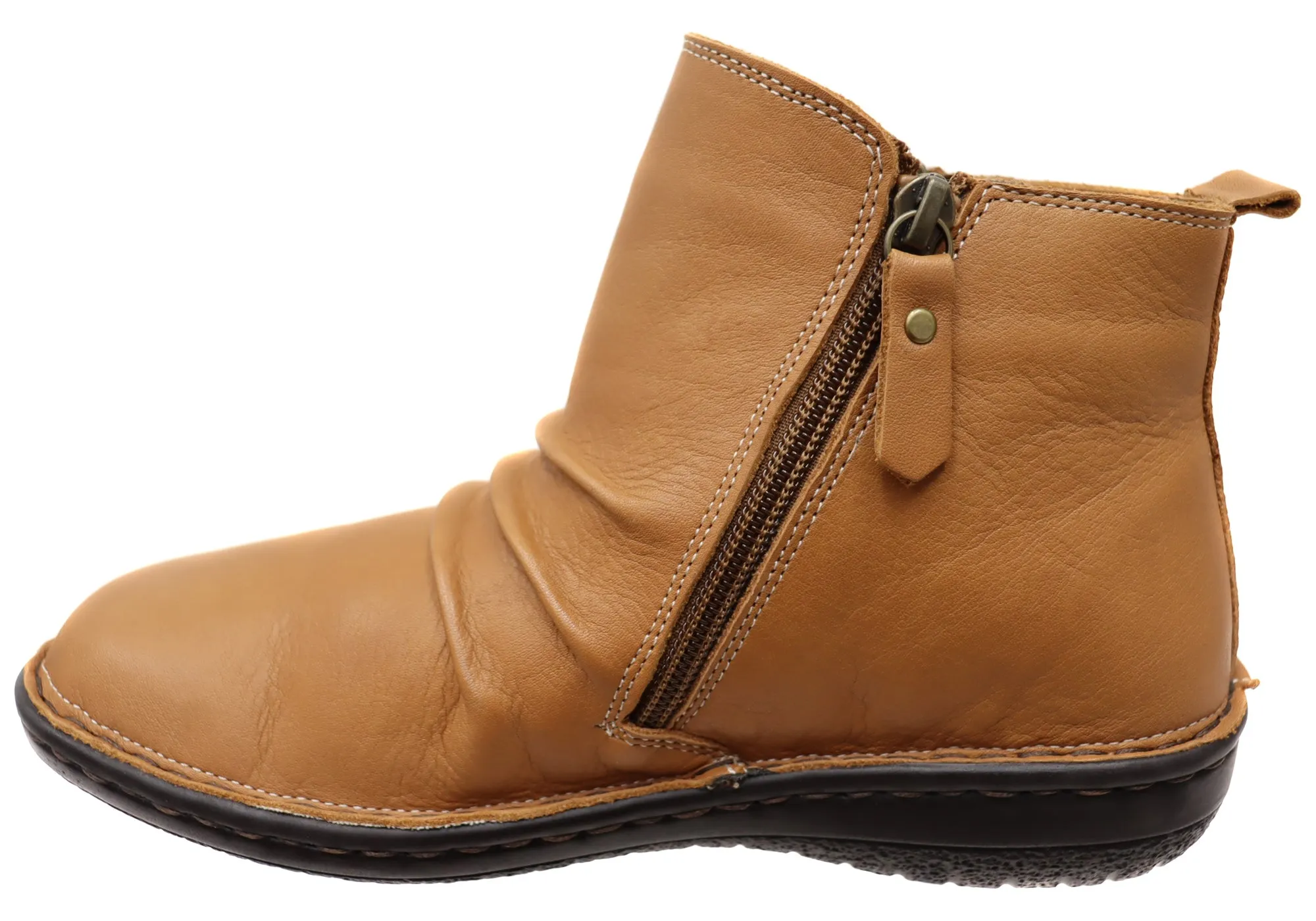 Orizonte Poet Damen Europäische Bequeme Leder Knöchelstiefel Orizonte Schuhe