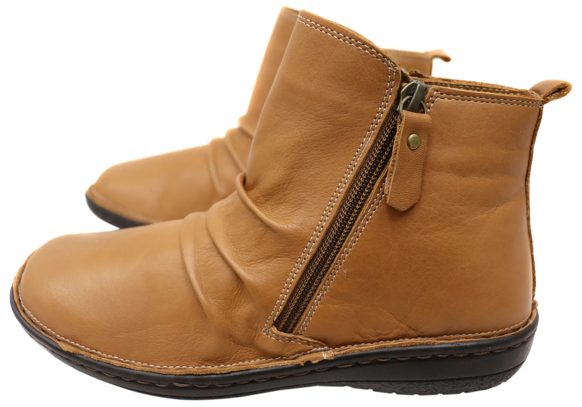 Orizonte Poet Damen Europäische Bequeme Leder Knöchelstiefel Orizonte Schuhe