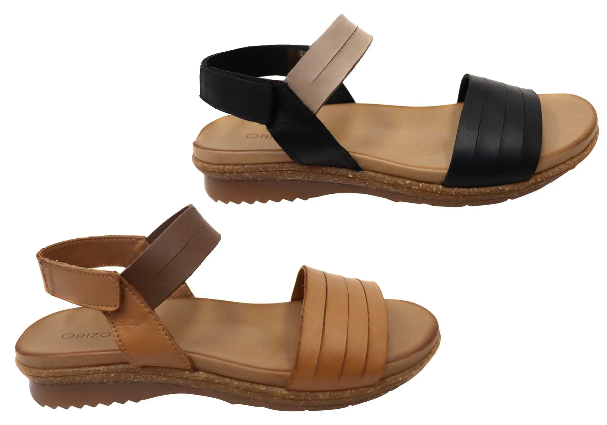 Orizonte Toukley Damen Bequeme Europäische Ledersandalen Orizonte Schuhe