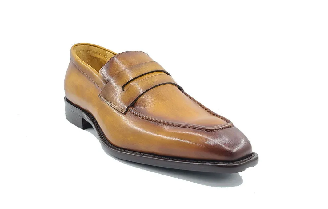 Patina Kalbsleder Slip-On Penny Loafer Cognac