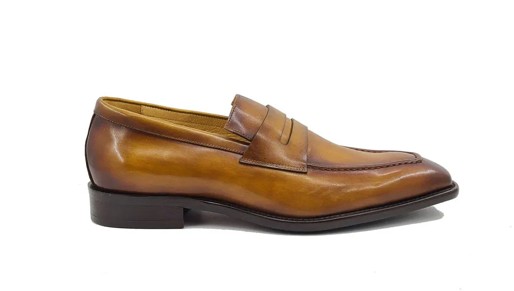 Patina Kalbsleder Slip-On Penny Loafer Cognac
