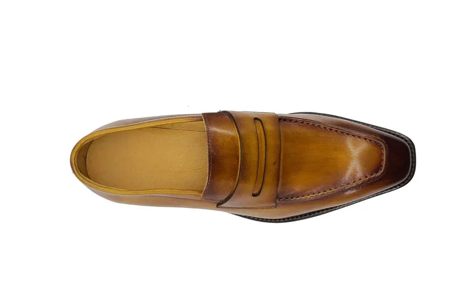 Patina Kalbsleder Slip-On Penny Loafer Cognac