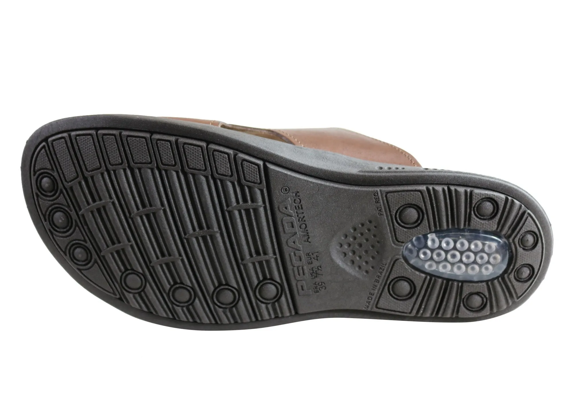 Pegada Fletcher Herren Gepolsterte Ledersandalen Made In Brazil Pegada Schuhe
