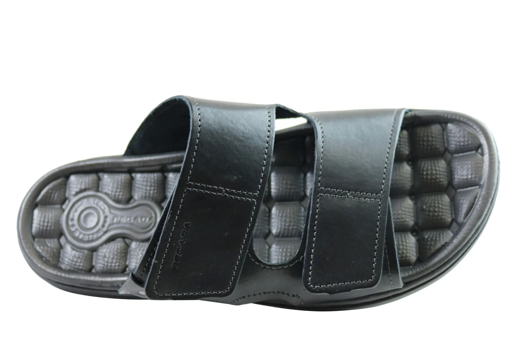 Pegada Fletcher Herren Gepolsterte Ledersandalen Made In Brazil Pegada Schuhe