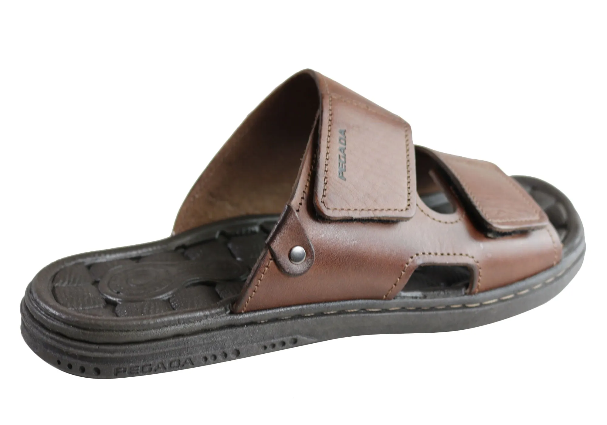 Pegada Fletcher Herren Gepolsterte Ledersandalen Made In Brazil Pegada Schuhe