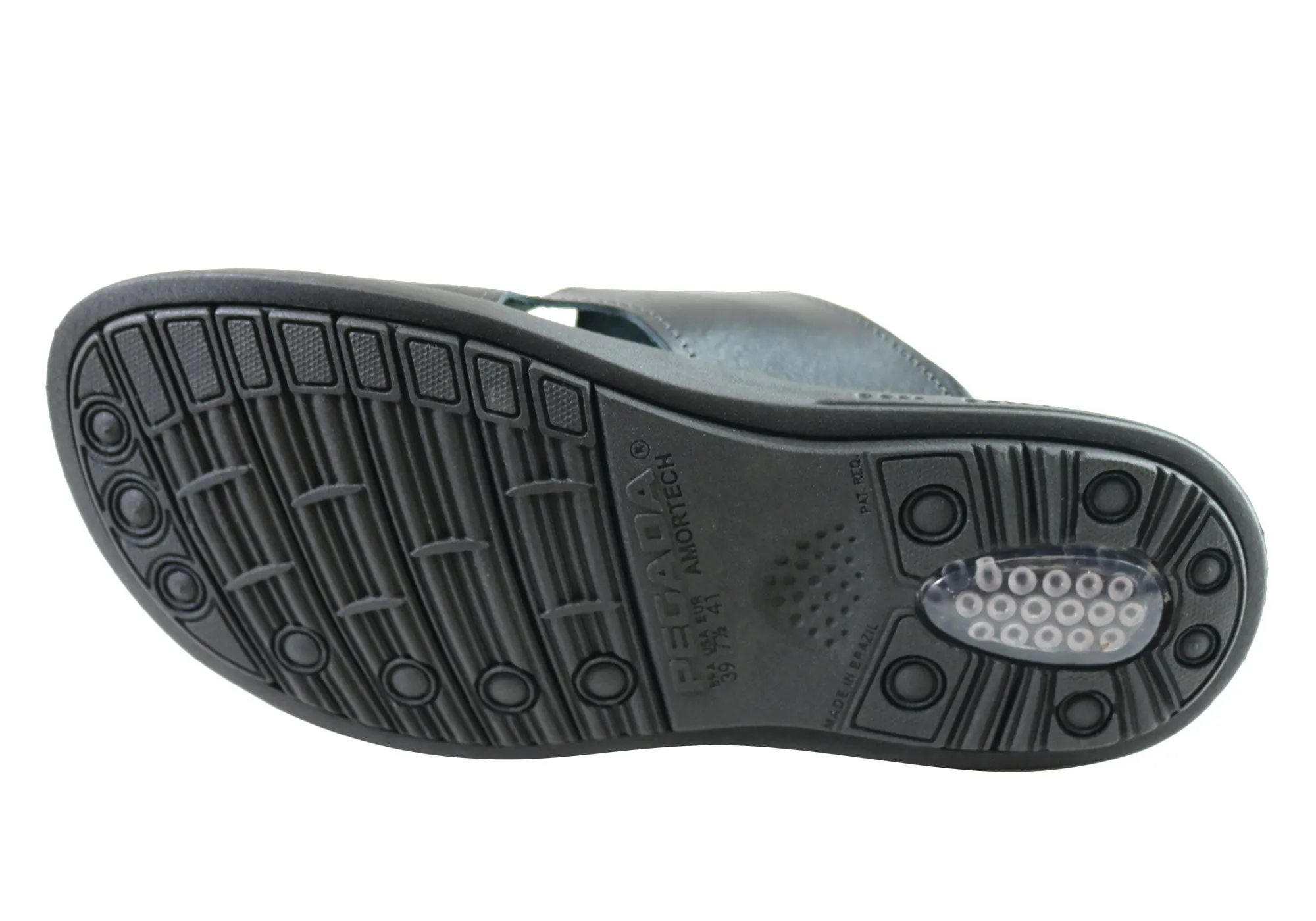 Pegada Fletcher Herren Gepolsterte Ledersandalen Made In Brazil Pegada Schuhe