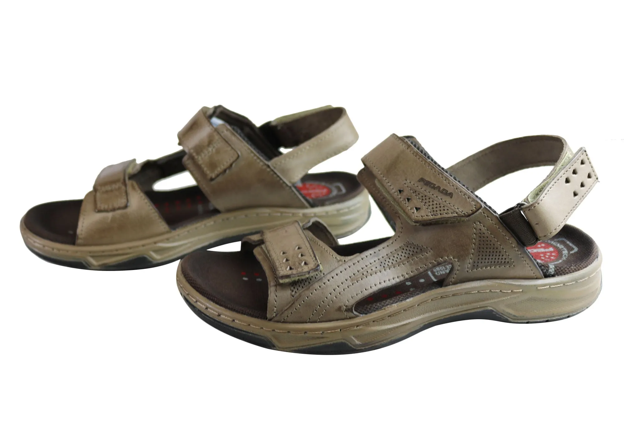 Pegada Jeff Herren-Ledersandalen mit bequemer Polsterung, hergestellt in Brasilien Pegada Schuhe