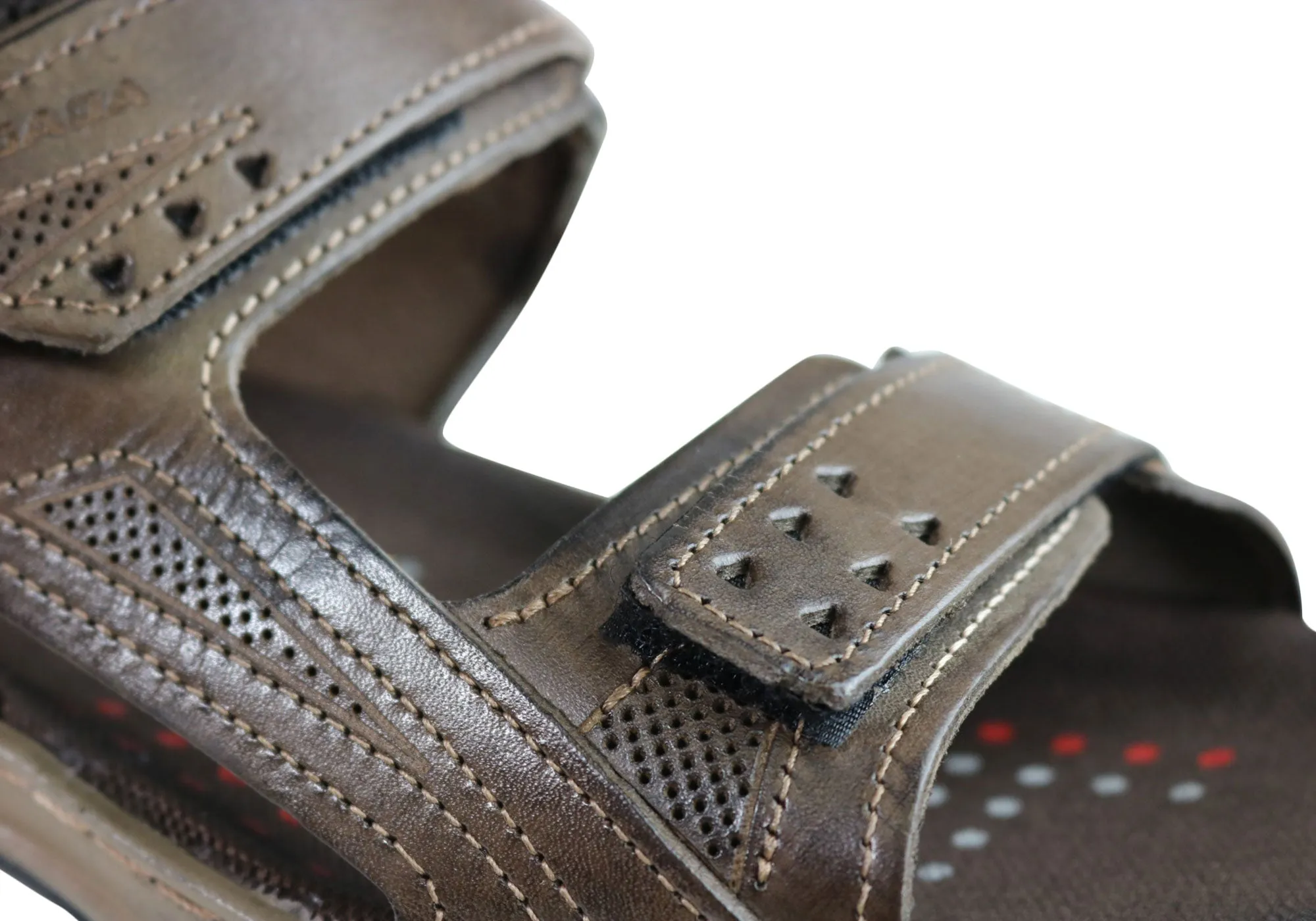 Pegada Jeff Herren-Ledersandalen mit bequemer Polsterung, hergestellt in Brasilien Pegada Schuhe