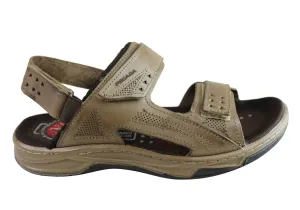 Pegada Jeff Herren-Ledersandalen mit bequemer Polsterung, hergestellt in Brasilien Pegada Schuhe