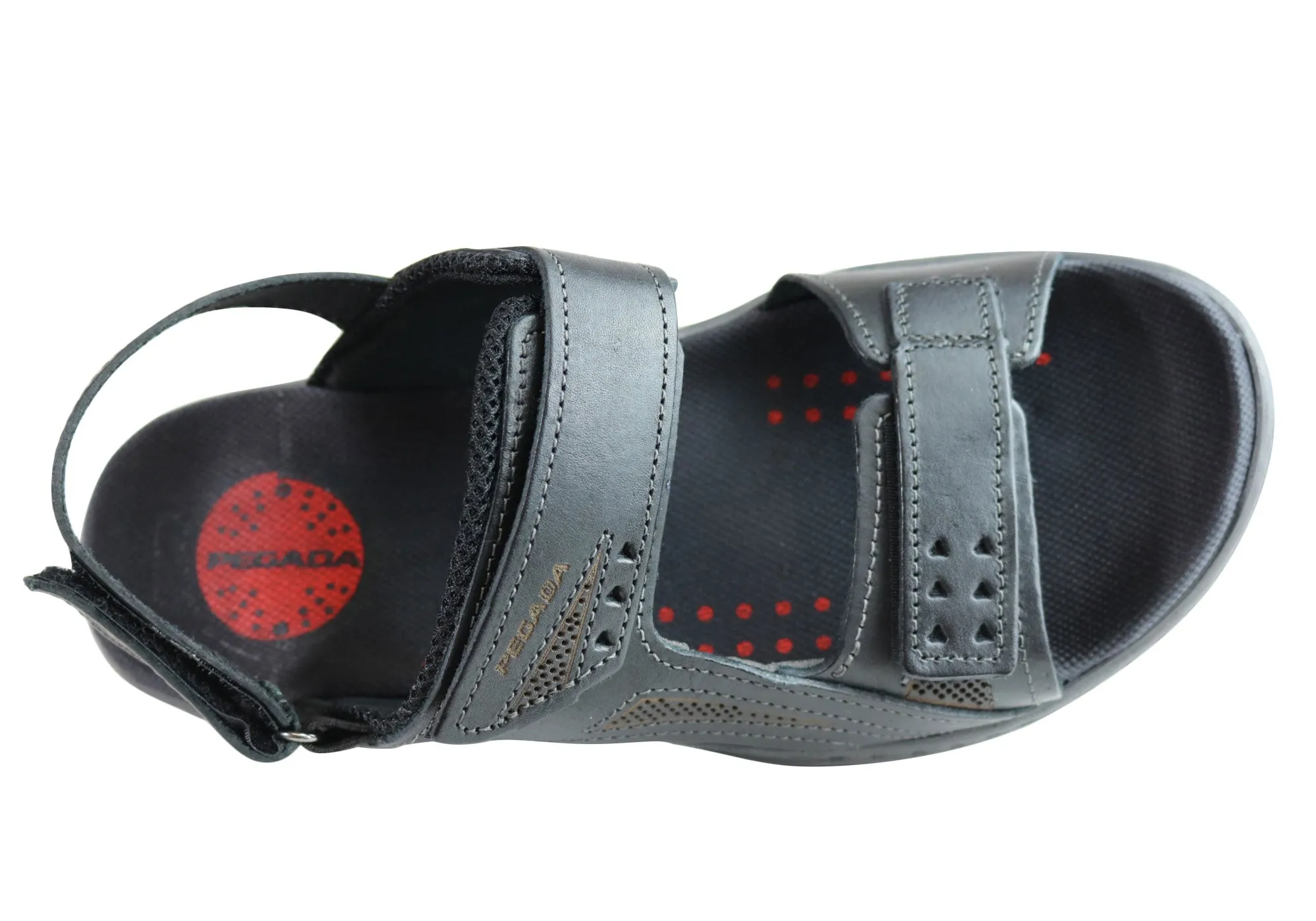Pegada Jeff Herren-Ledersandalen mit bequemer Polsterung, hergestellt in Brasilien Pegada Schuhe
