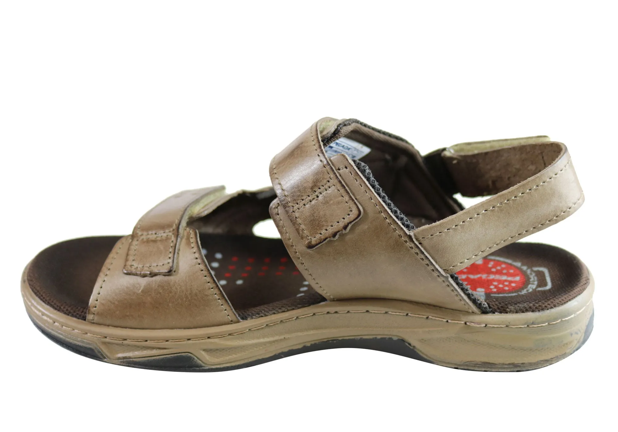 Pegada Jeff Herren-Ledersandalen mit bequemer Polsterung, hergestellt in Brasilien Pegada Schuhe