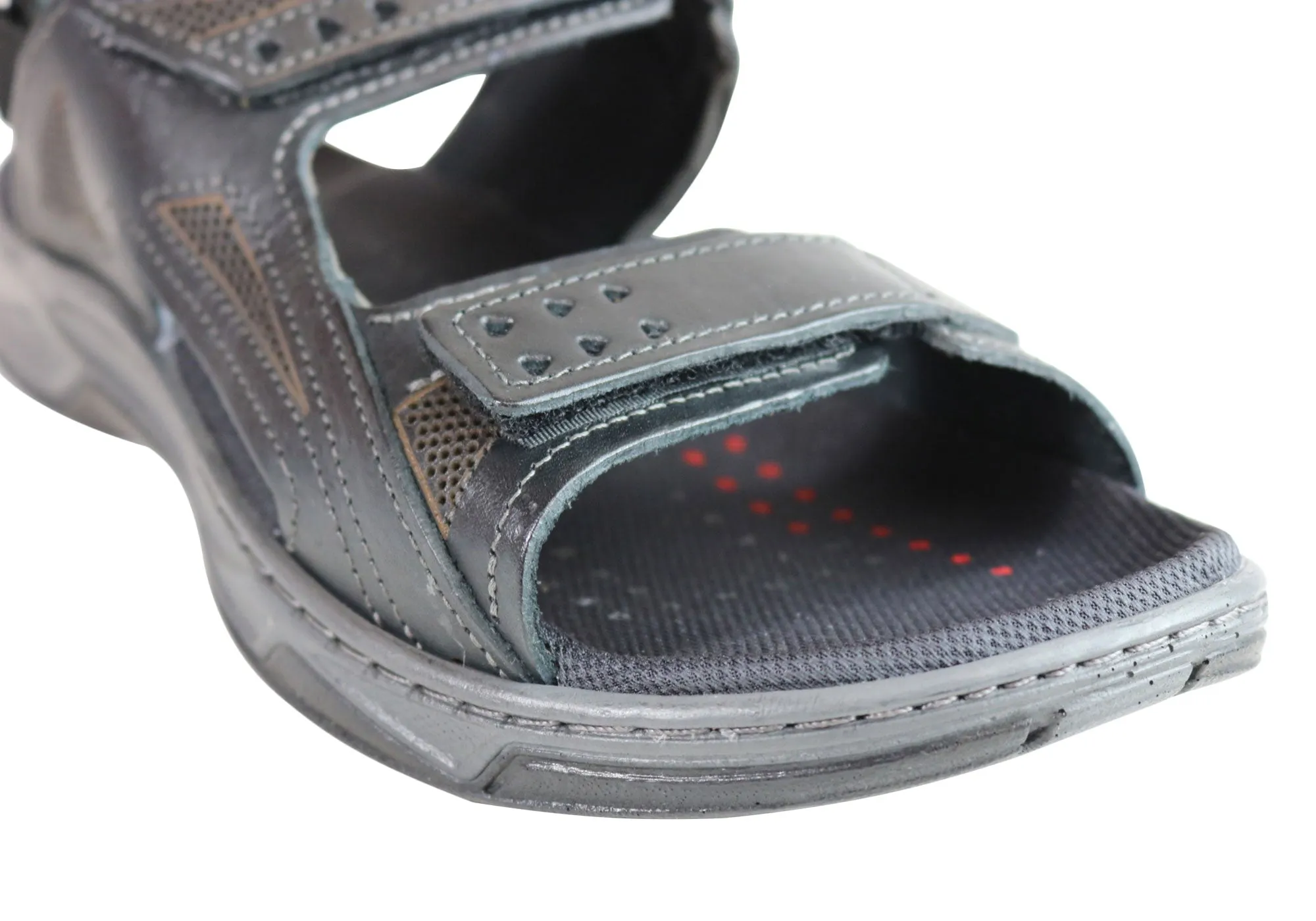 Pegada Jeff Herren-Ledersandalen mit bequemer Polsterung, hergestellt in Brasilien Pegada Schuhe