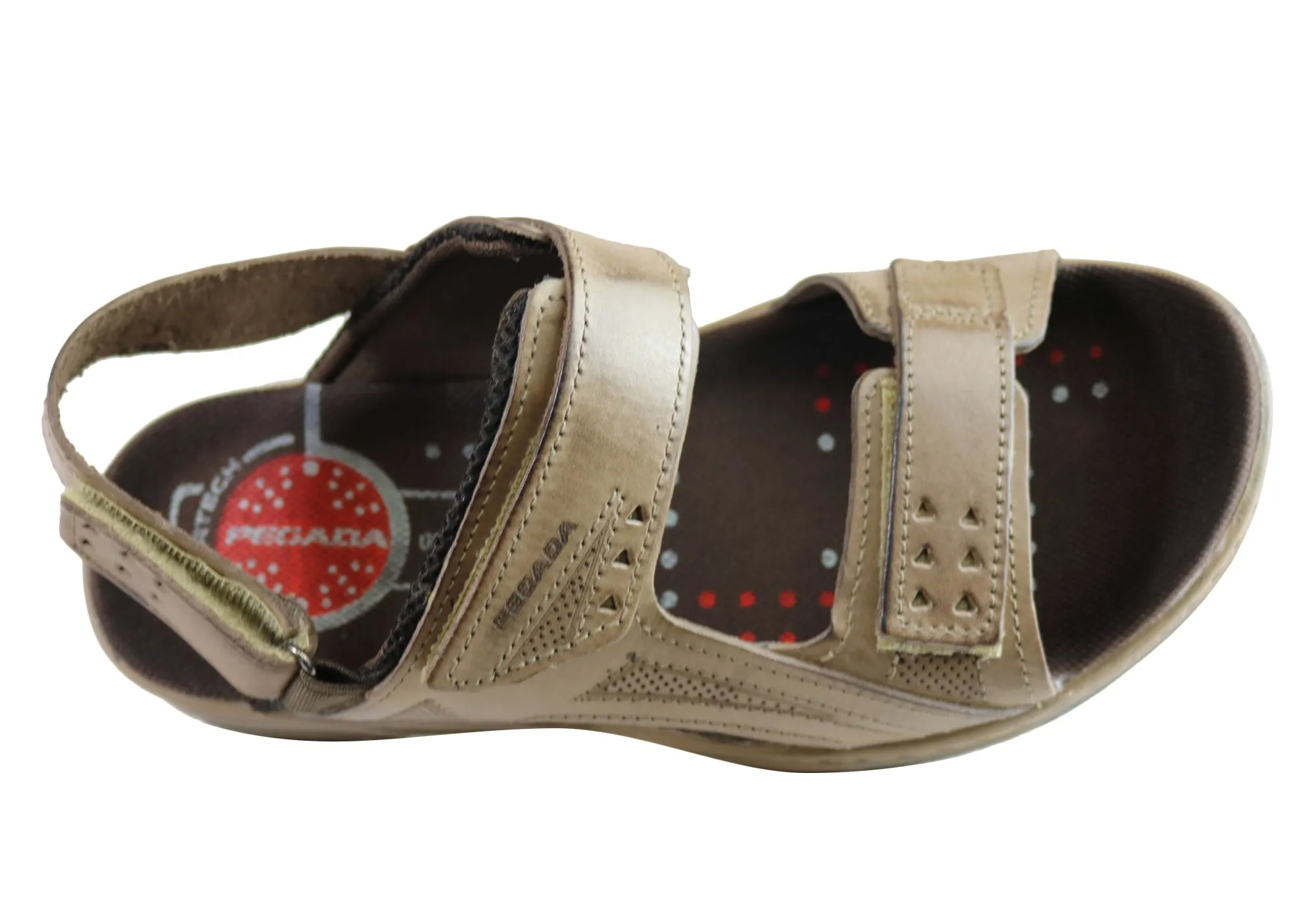 Pegada Jeff Herren-Ledersandalen mit bequemer Polsterung, hergestellt in Brasilien Pegada Schuhe