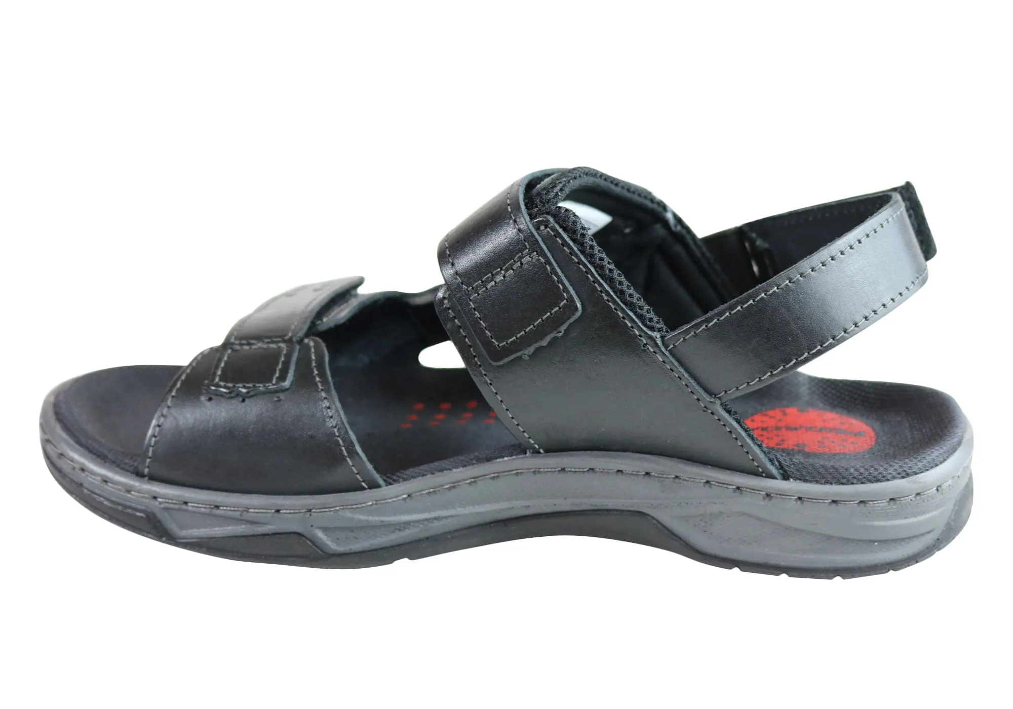 Pegada Jeff Herren-Ledersandalen mit bequemer Polsterung, hergestellt in Brasilien Pegada Schuhe