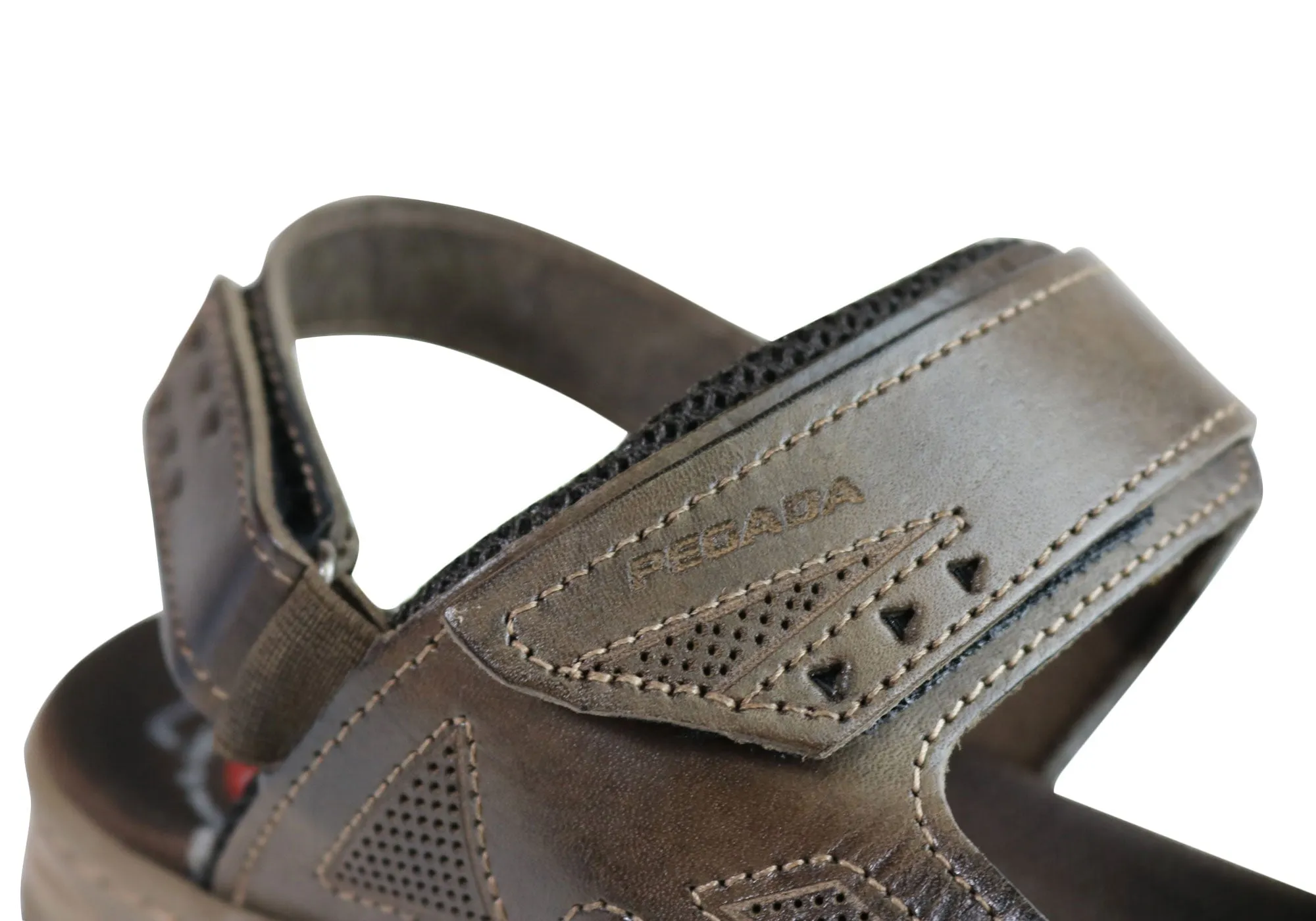 Pegada Jeff Herren-Ledersandalen mit bequemer Polsterung, hergestellt in Brasilien Pegada Schuhe