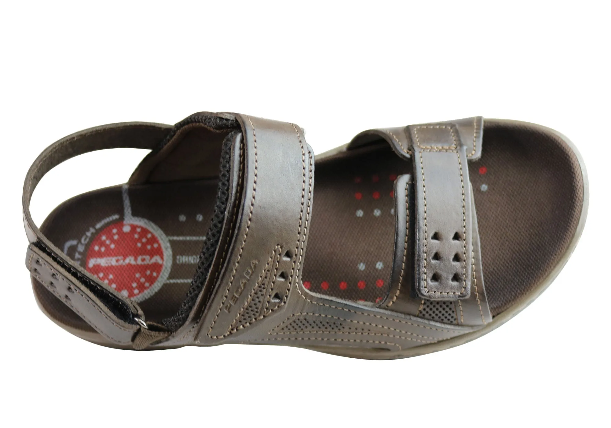 Pegada Jeff Herren-Ledersandalen mit bequemer Polsterung, hergestellt in Brasilien Pegada Schuhe