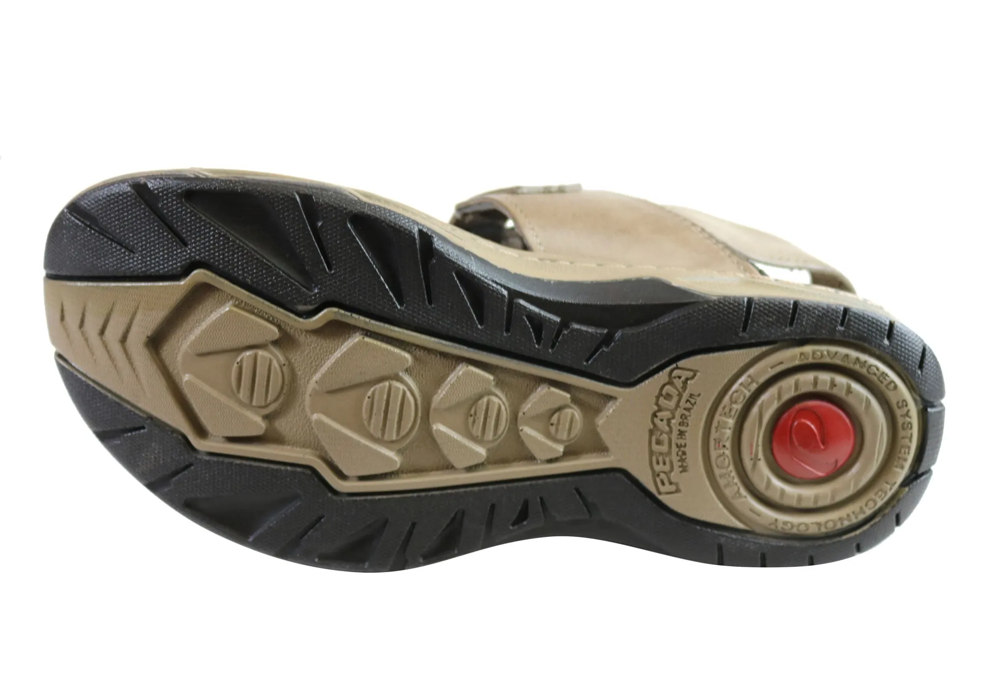 Pegada Jeff Herren-Ledersandalen mit bequemer Polsterung, hergestellt in Brasilien Pegada Schuhe