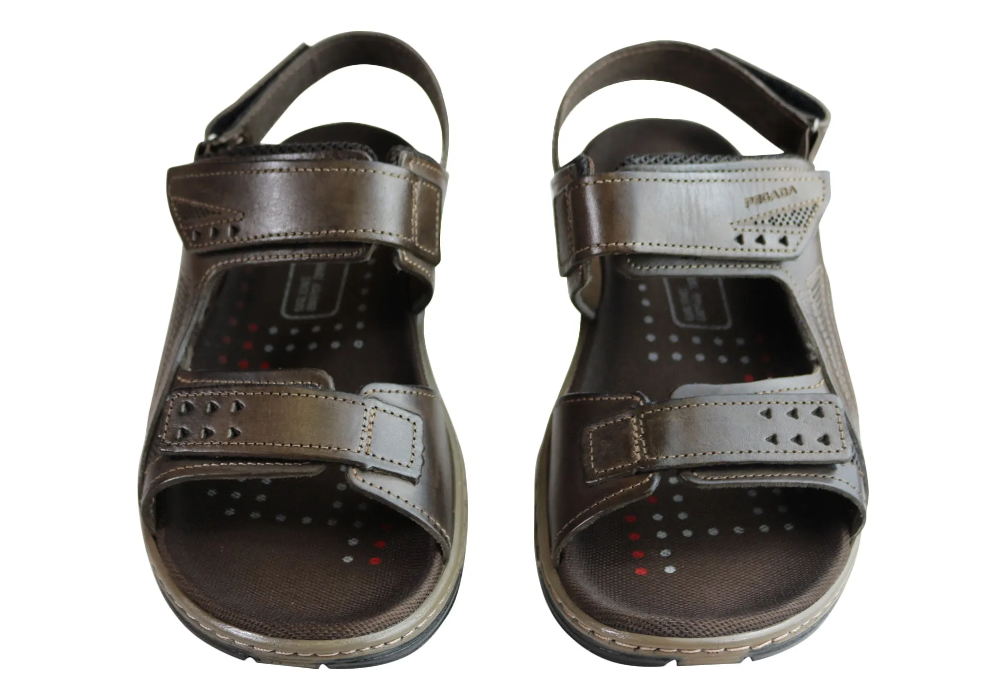 Pegada Jeff Herren-Ledersandalen mit bequemer Polsterung, hergestellt in Brasilien Pegada Schuhe