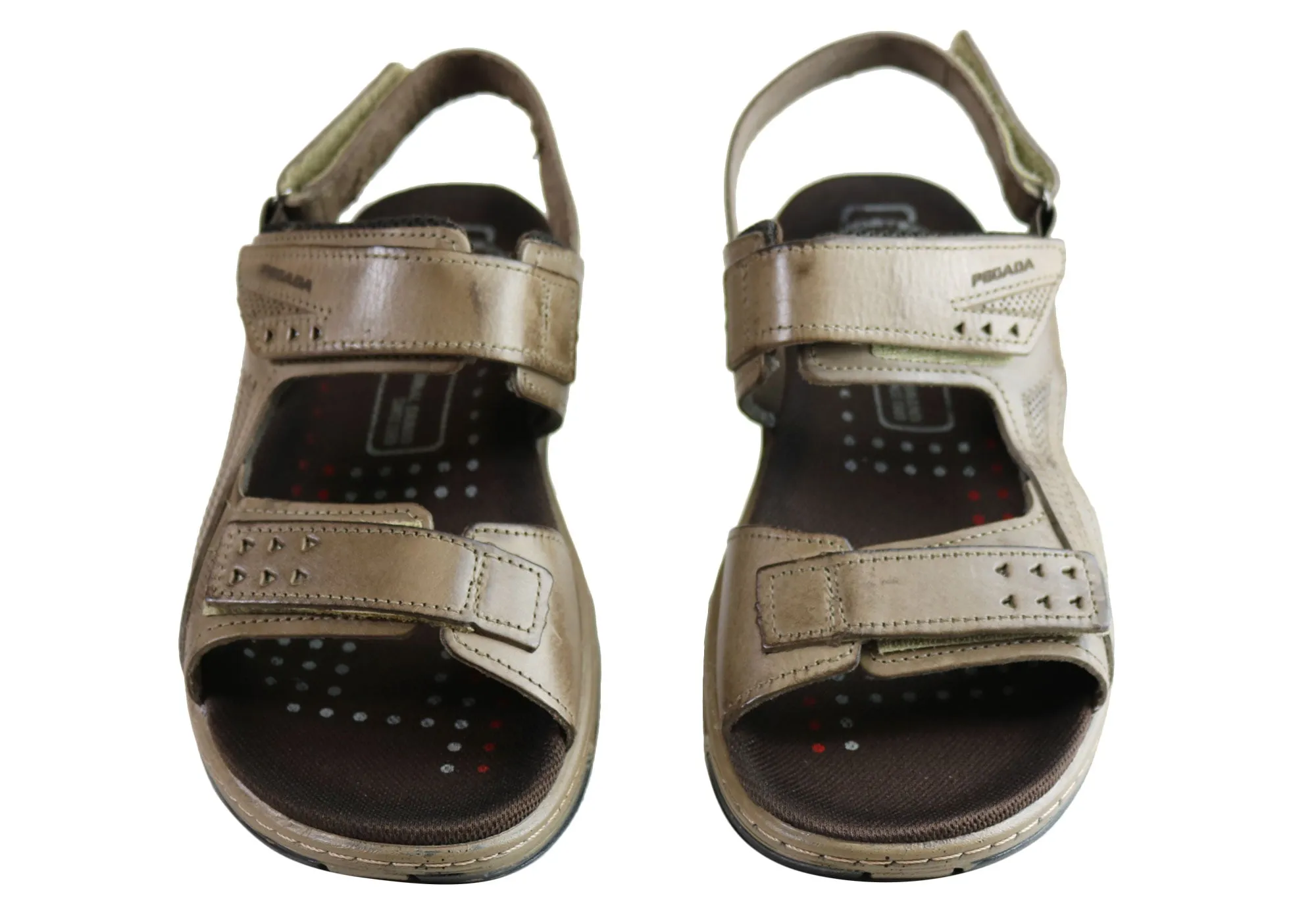 Pegada Jeff Herren-Ledersandalen mit bequemer Polsterung, hergestellt in Brasilien Pegada Schuhe