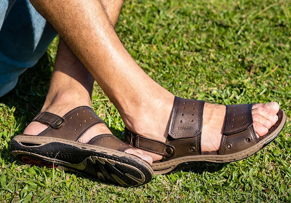 Pegada Jensen Herren Ledersandalen mit Komfortpolsterung, hergestellt in Brasilien Pegada Schuhe