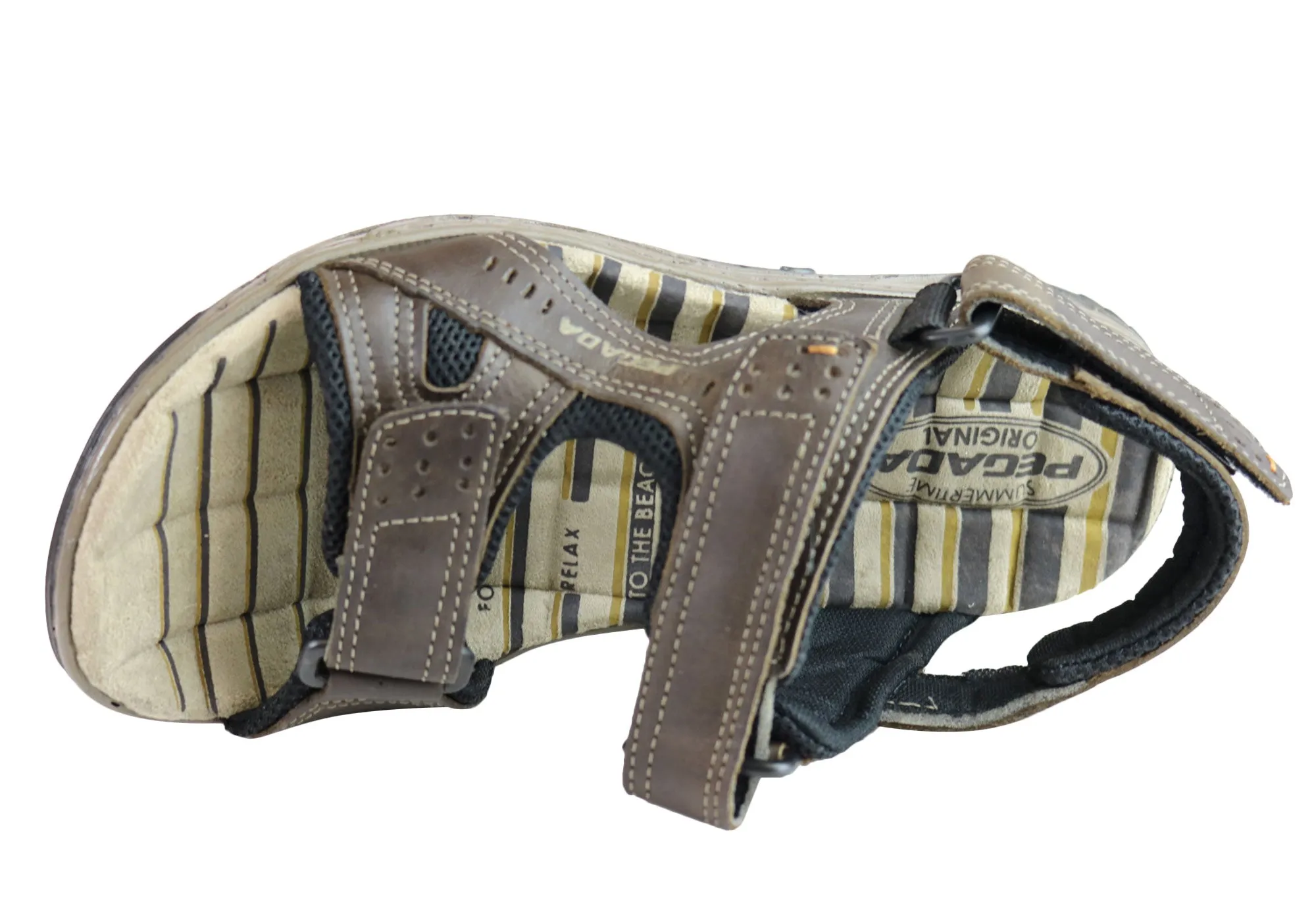 Pegada Jim Herren Leder Bequeme Gepolsterte Sandalen Hergestellt In Brasilien Pegada Schuhe
