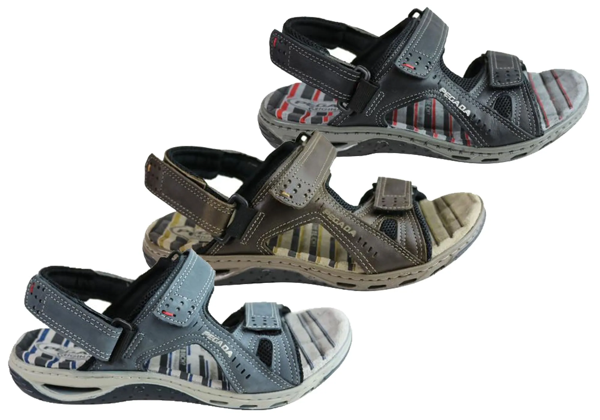 Pegada Jim Herren Leder Bequeme Gepolsterte Sandalen Hergestellt In Brasilien Pegada Schuhe