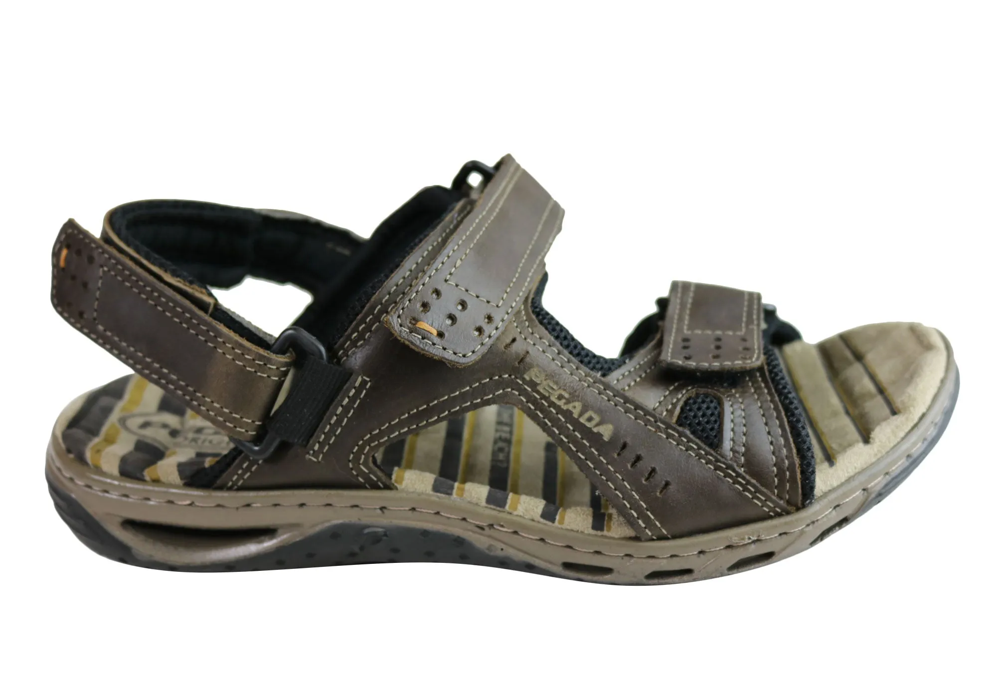 Pegada Jim Herren Leder Bequeme Gepolsterte Sandalen Hergestellt In Brasilien Pegada Schuhe