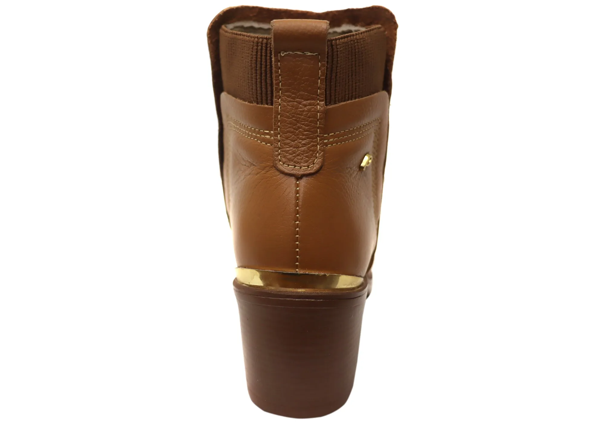 Pegada Lane Damen Mittlere Absatz Leder Knöchelstiefel Hergestellt in Brasilien Pegada Schuhe