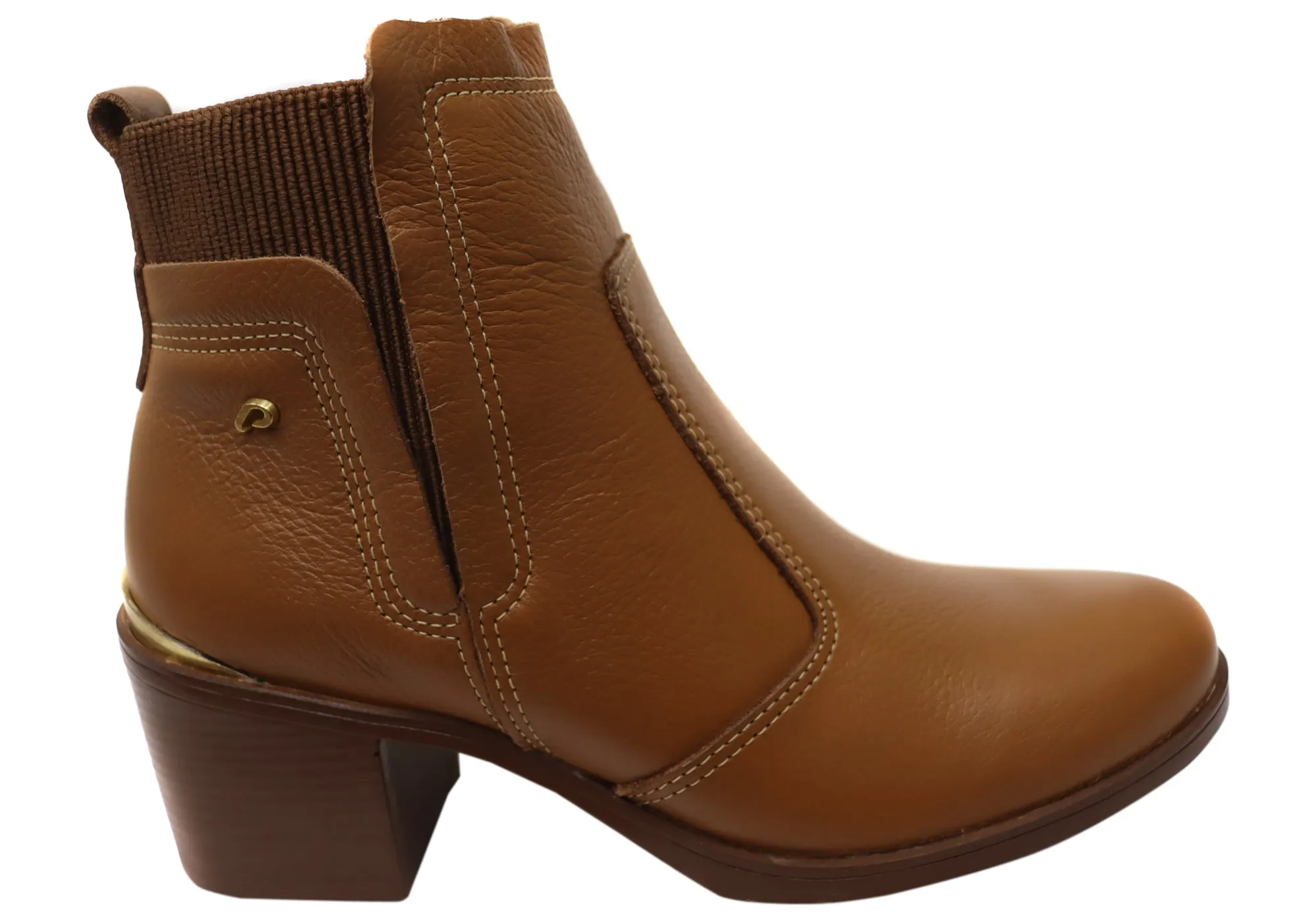 Pegada Lane Damen Mittlere Absatz Leder Knöchelstiefel Hergestellt in Brasilien Pegada Schuhe