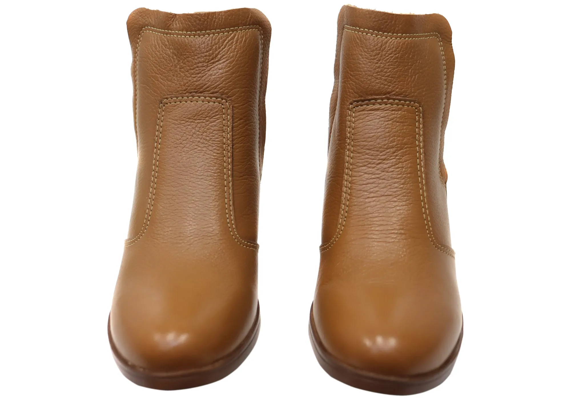 Pegada Lane Damen Mittlere Absatz Leder Knöchelstiefel Hergestellt in Brasilien Pegada Schuhe